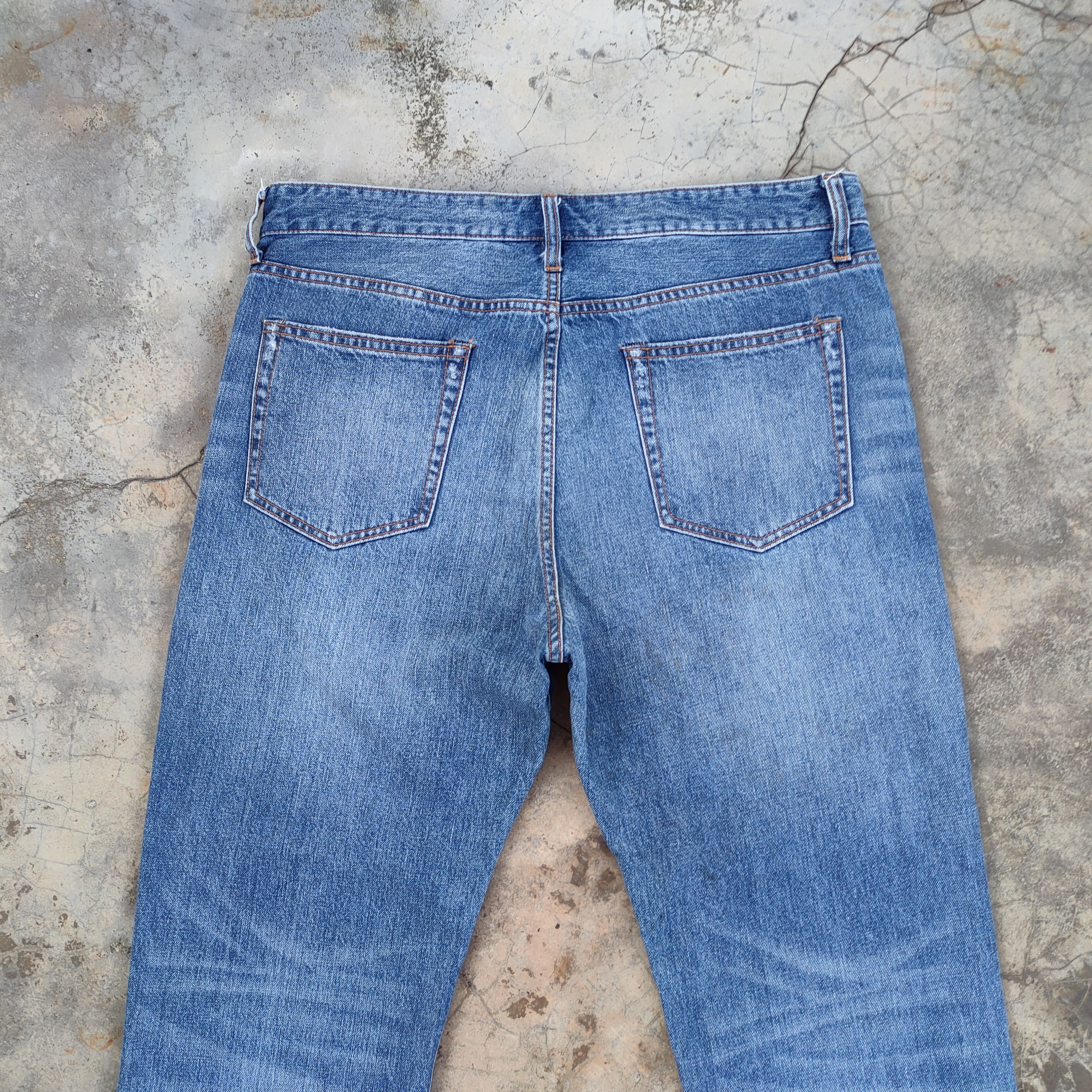 Global Work VINTAGE GLOBAL WORK FADED DISTRESSED DENIM JEAN PANTS Size US 35 - 8 Thumbnail