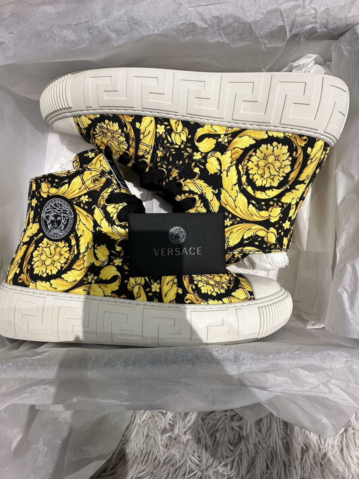 Versace Versace Canvas High “Barocco print” sneakers Size US 9 / EU 42 - 8 Thumbnail