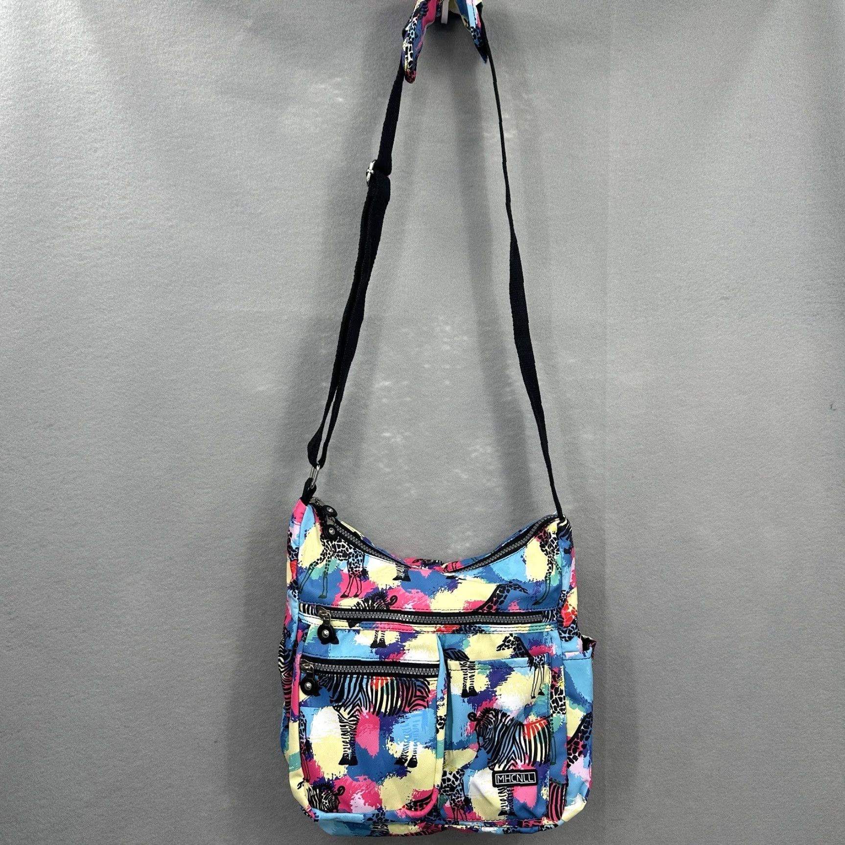Vintage MHCNLL Crossbody Bag Purse Womens Travel RFID Blocking Blue Lightweight 90s Size ONE SIZE - 3 Thumbnail