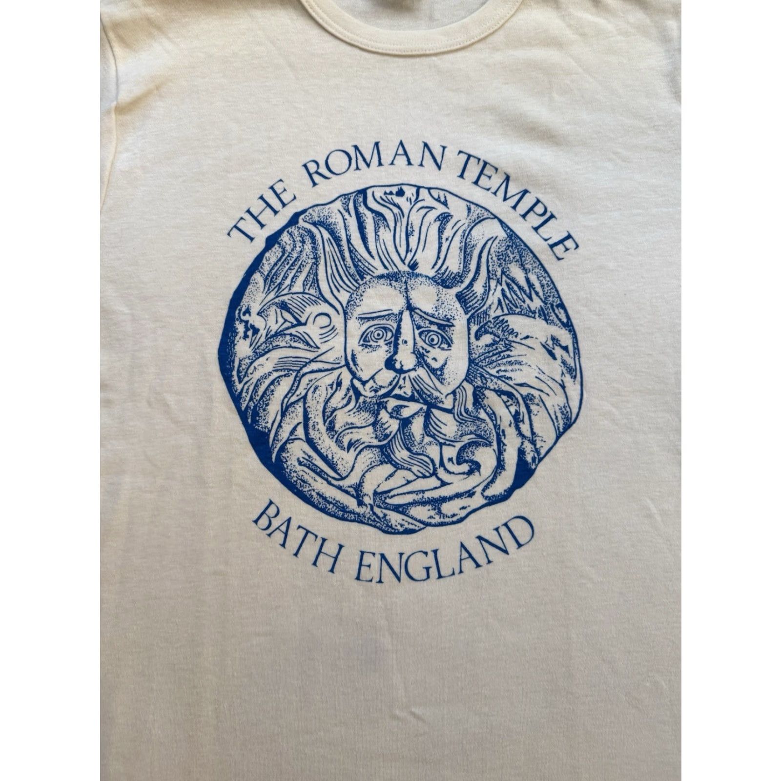 Vintage VINTAGE The Roman Temple Bath England Souvenir T Shirt Sz M Made in England Graphic Print Crew Neck Short Sleeve White Cotton Euro Tag Men 80s 1980s Size US M / EU 48-50 / 2 - 2 Thumbnail