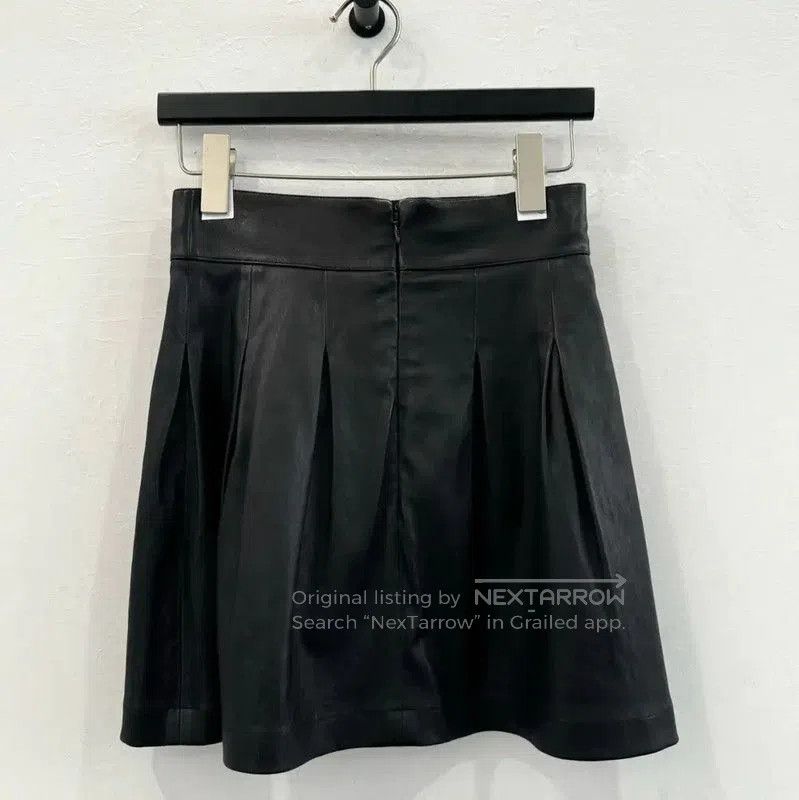Chanel Chanel Black Lambskin Mini Skirt . Size 22" - 2 Thumbnail