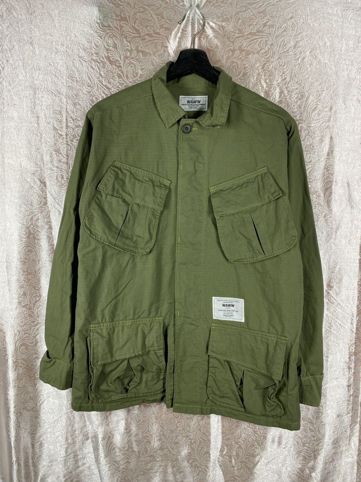 Japanese Brand Vintage WAWW Tokyo Works Military Utility Multi Pocket Coat Size US S / EU 44-46 / 1 - 3 Thumbnail