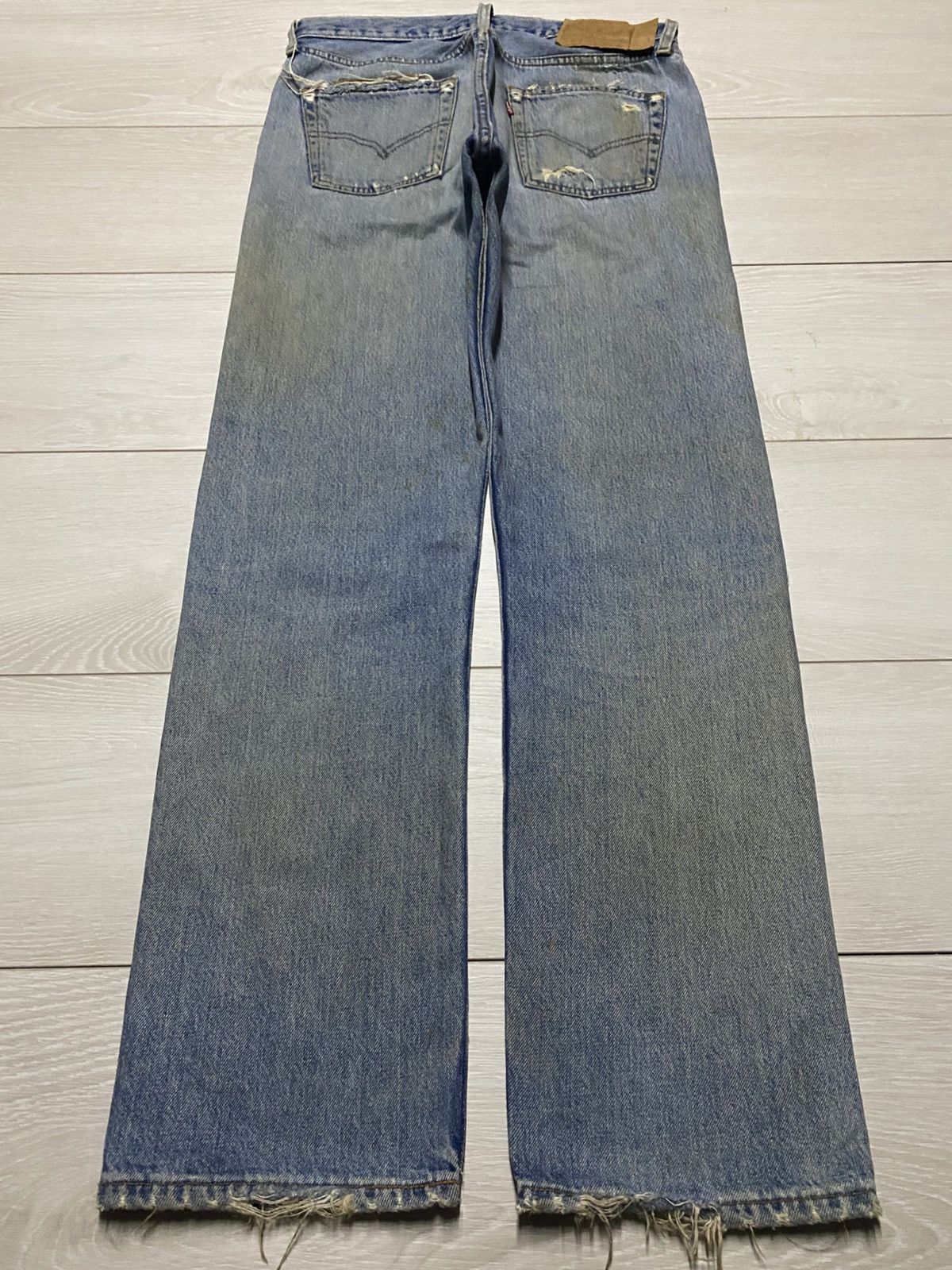 Levi's Vintage Clothing Vintage Levis 501 90s Grunge ButtonFly Distressed Jeans Size US 30 / EU 46 - 2 Thumbnail