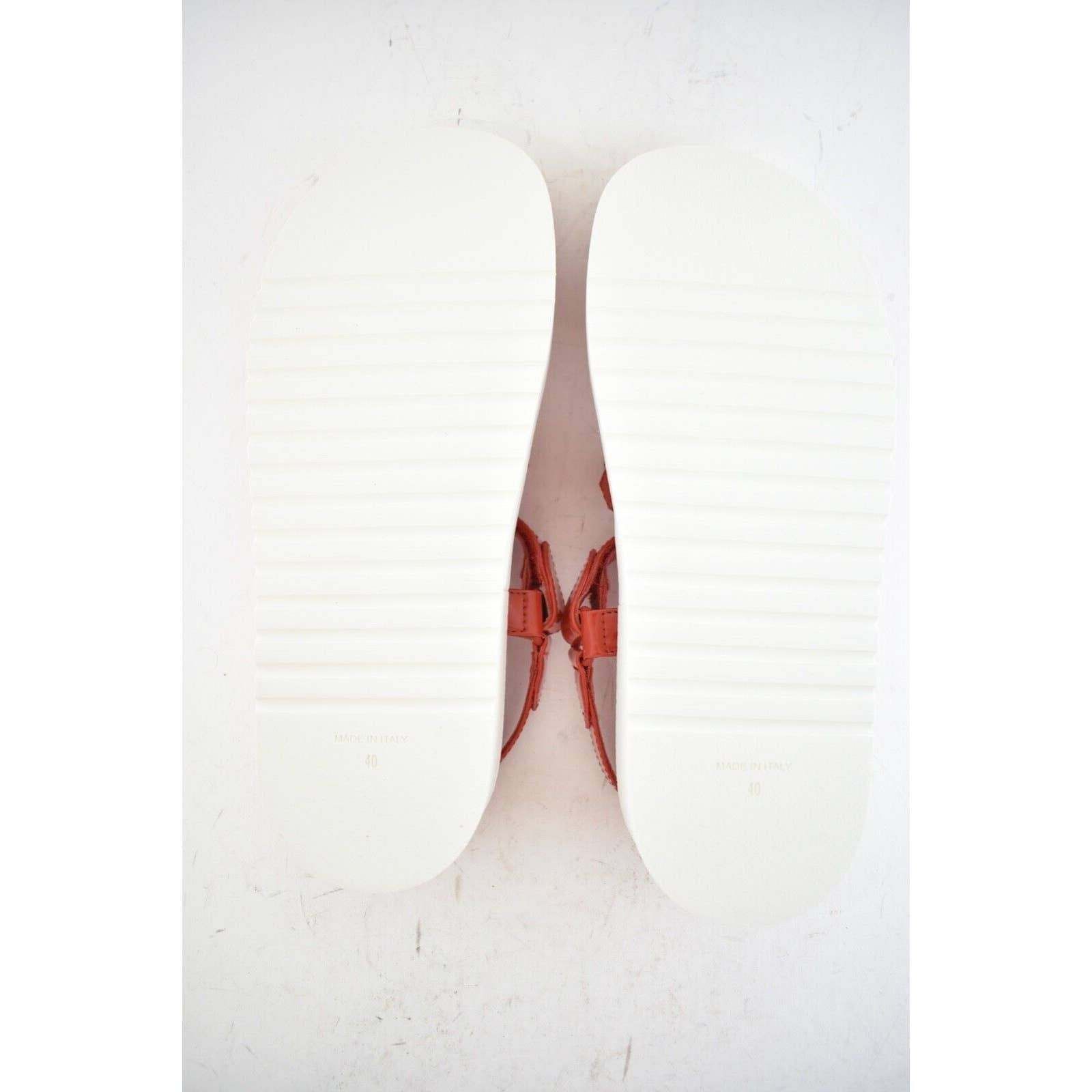 Chanel Chanel 20C Red Patent White CC Logo Mule Slide Strap Size US 10 / IT 40 - 8 Thumbnail