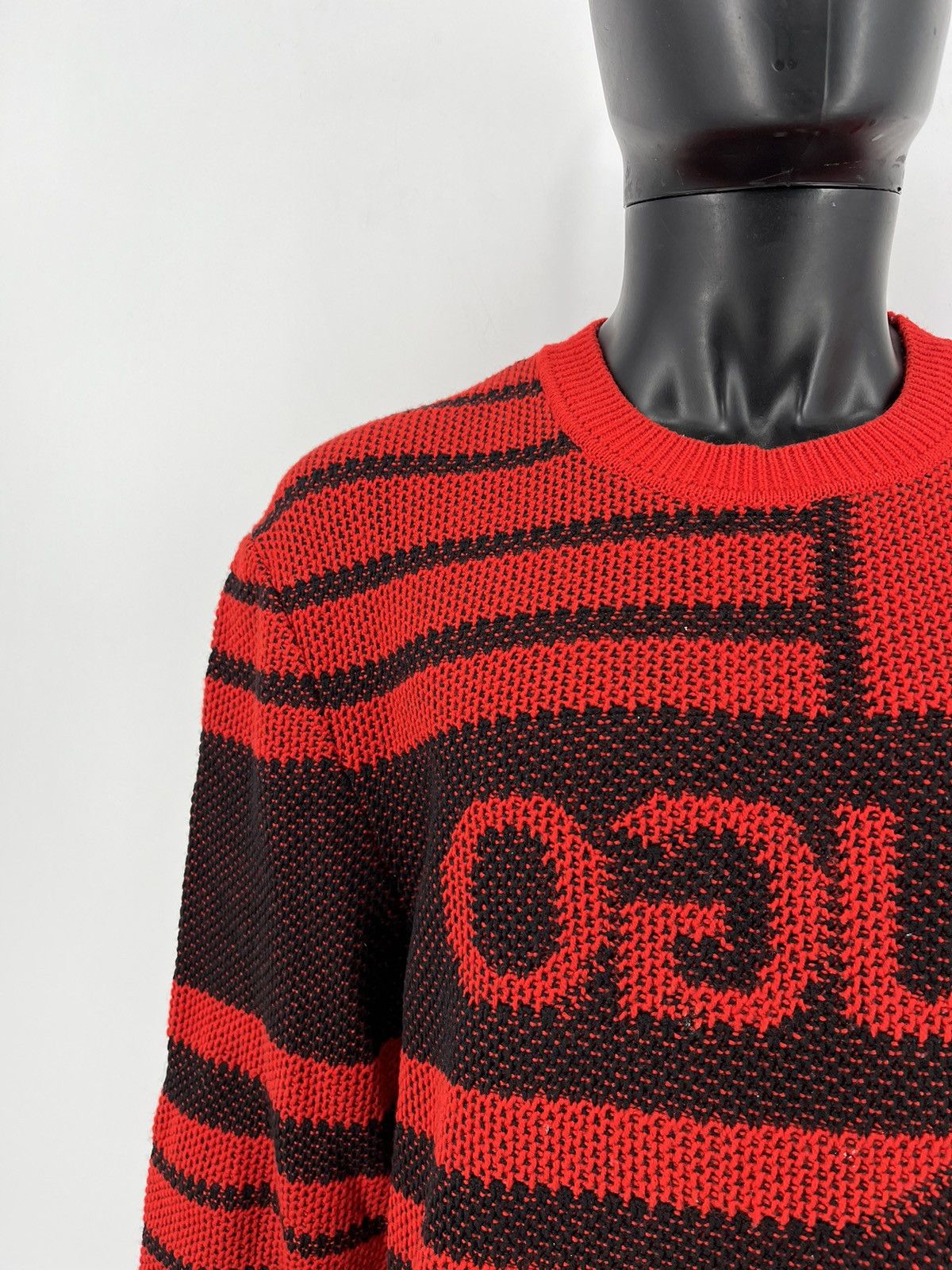 Hugo Boss Hugo Oversized Jacquard Knitted Jumper Wool with Reversed Size US XL / EU 56 / 4 - 6 Thumbnail
