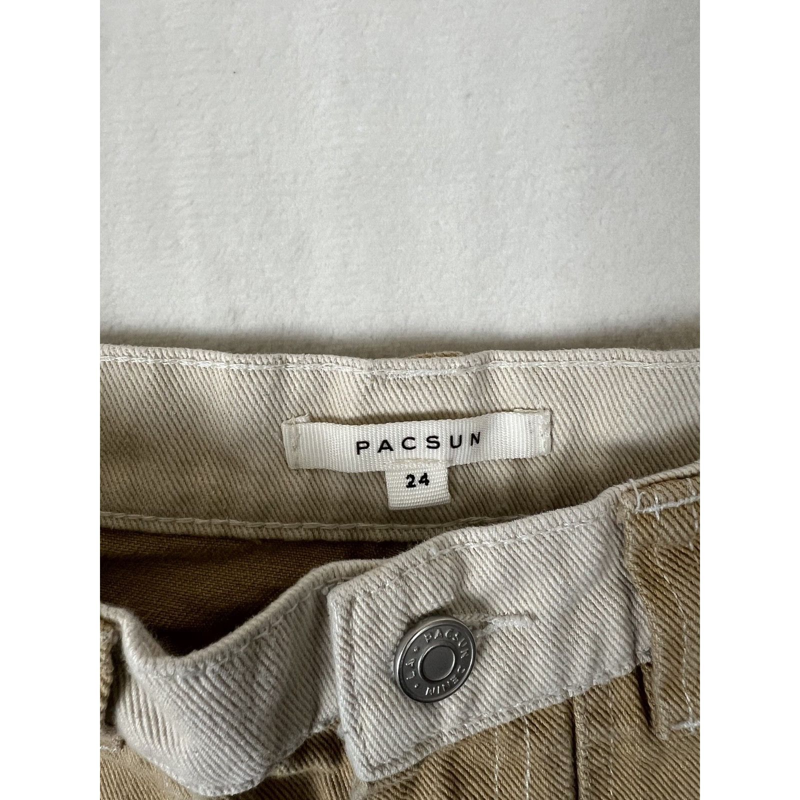 Pacsun PasSun Cargo Carpenter Brown Pants Women's Size 24 Khaki Y2K Size 42" / US 20 - 2 Thumbnail