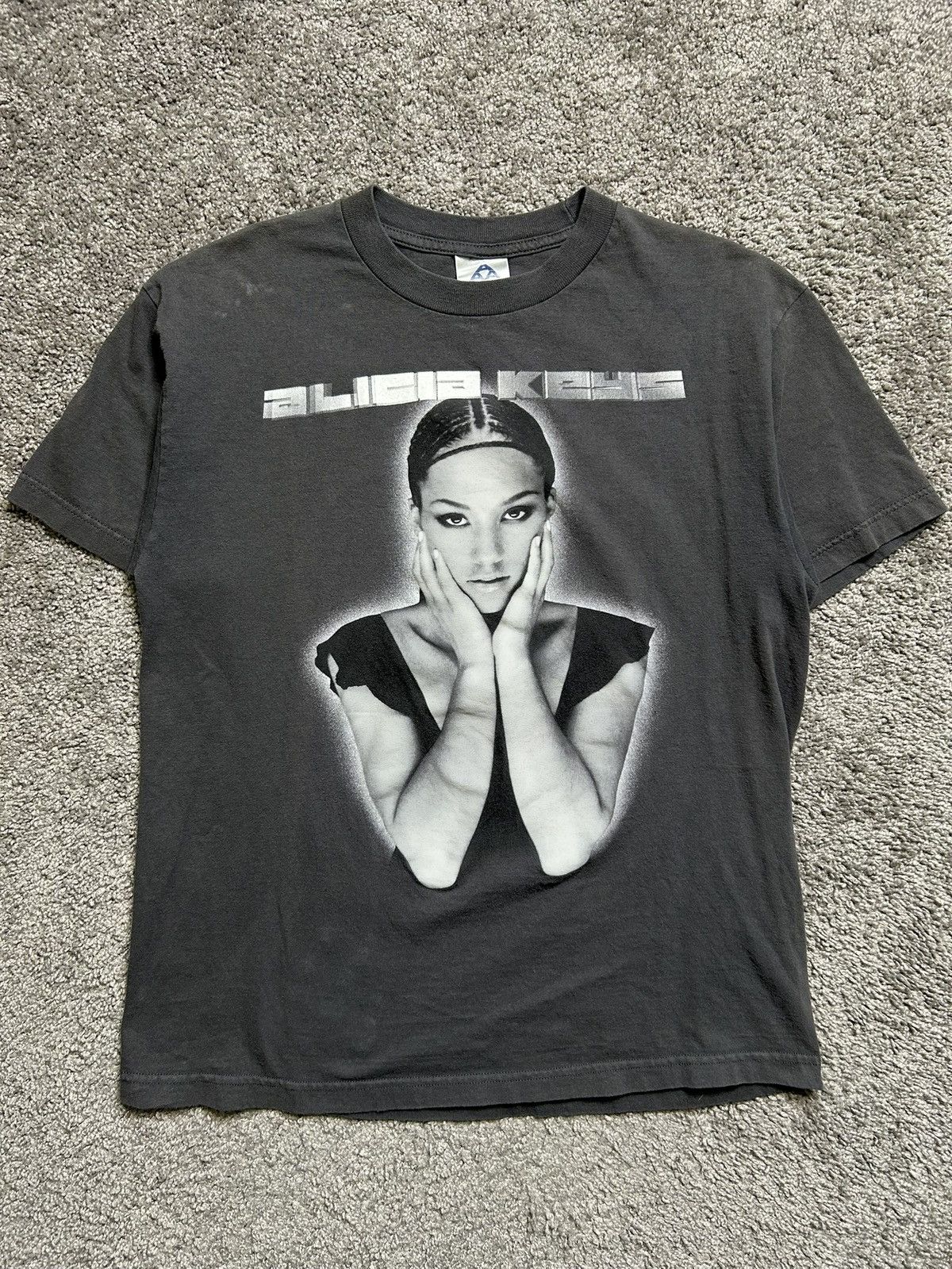 Band Tees Vintage Y2K Alicia Keys Tour Tee Dated 2002 Triple A USA Size US L / EU 52-54 / 3 - 1 Thumbnail