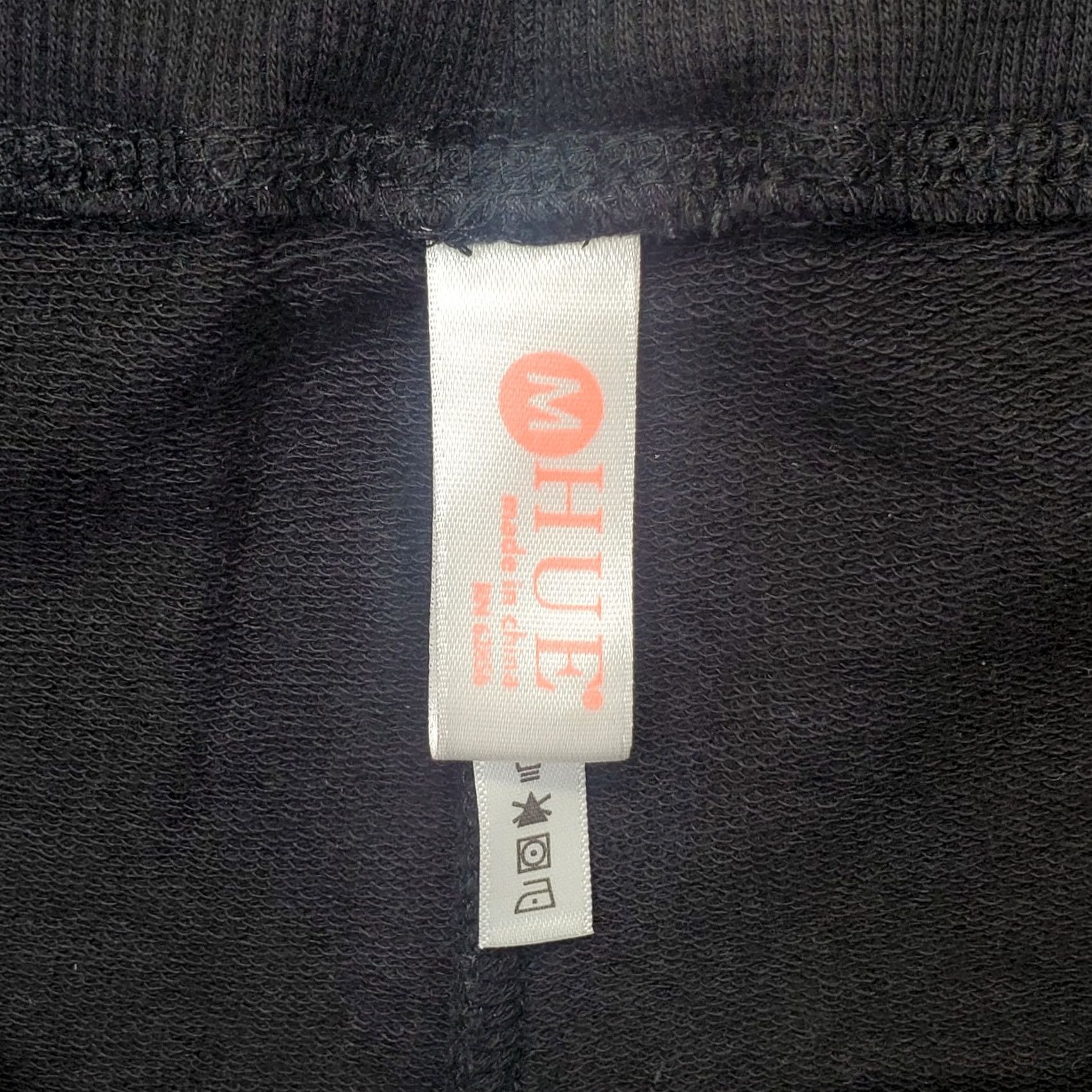 Vintage Hue Womens Medium Black Stretch High Waist Drawstring Straight Leg Pant Size 32" / US 10 / IT 46 - 7 Thumbnail