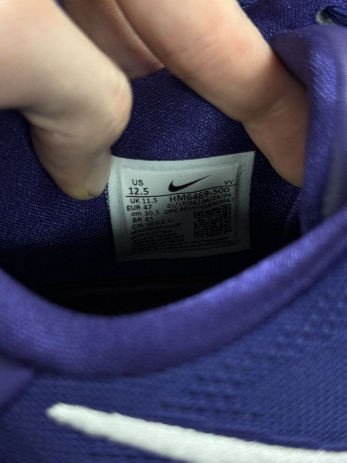 Nike Kobe VIII 8 Protro TB Promo Purple Size 12.5 HM6469-500 PE Size US 13 / EU 46 - 12 Thumbnail