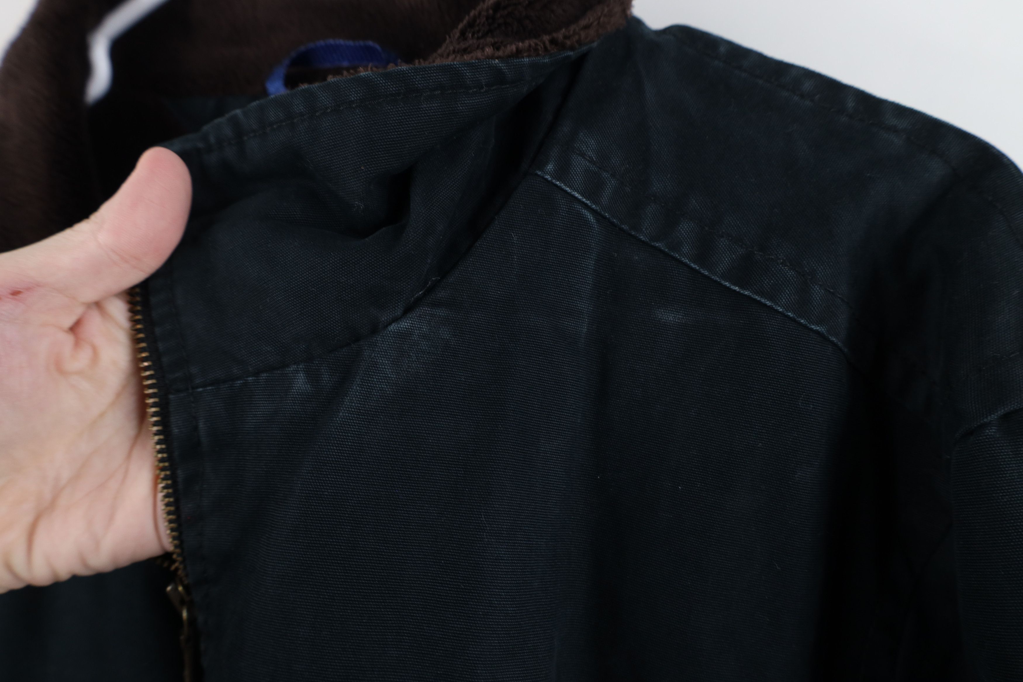 Tommy Hilfiger × Vintage Vintage Tommy Hilfiger Fleece Lined Canvas Jacket Black Size US L / EU 52-54 / 3 - 6 Thumbnail
