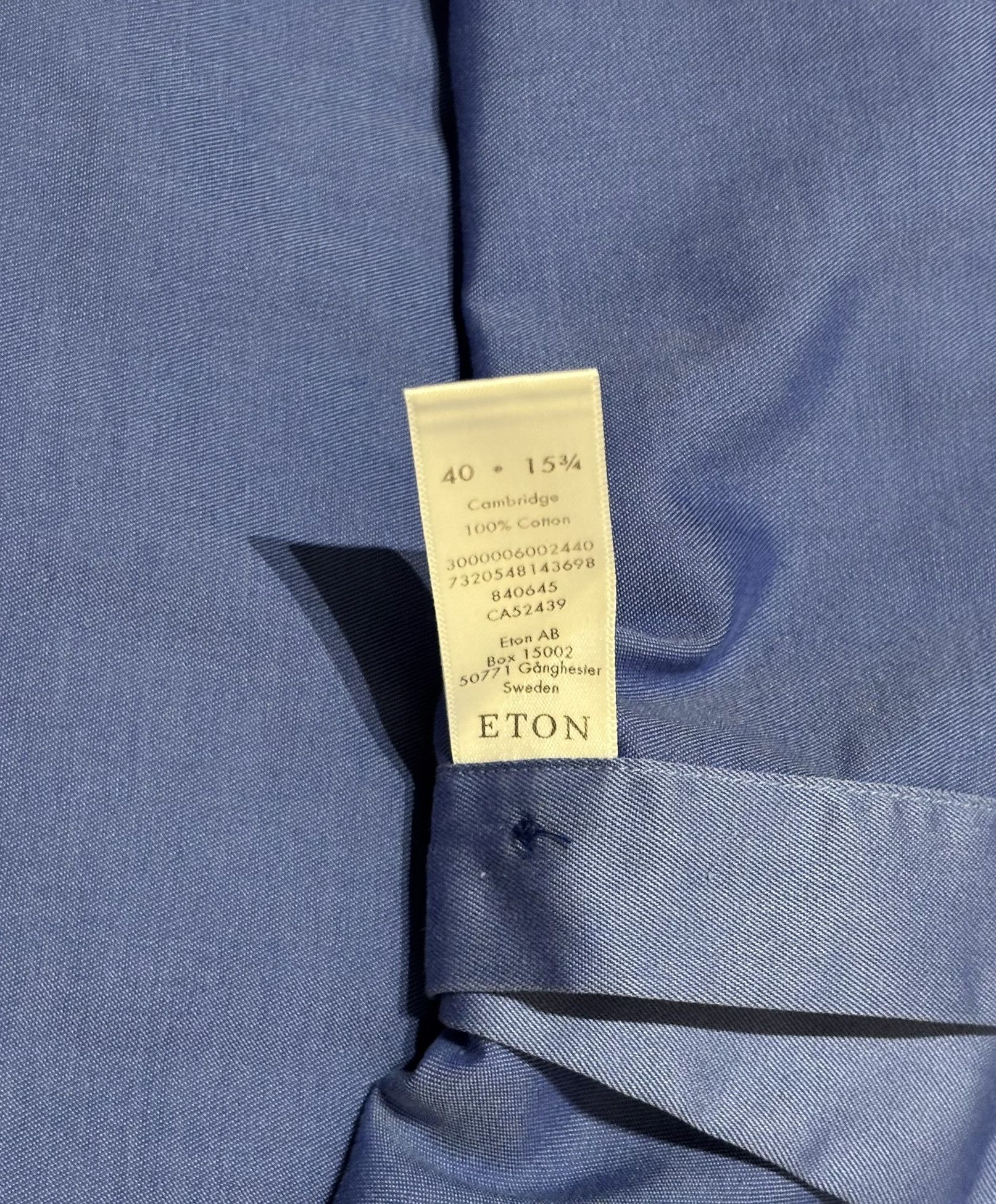 Eton Eton Slim Blue Shirt Size 40 Size US M / EU 48-50 / 2 - 11 Thumbnail