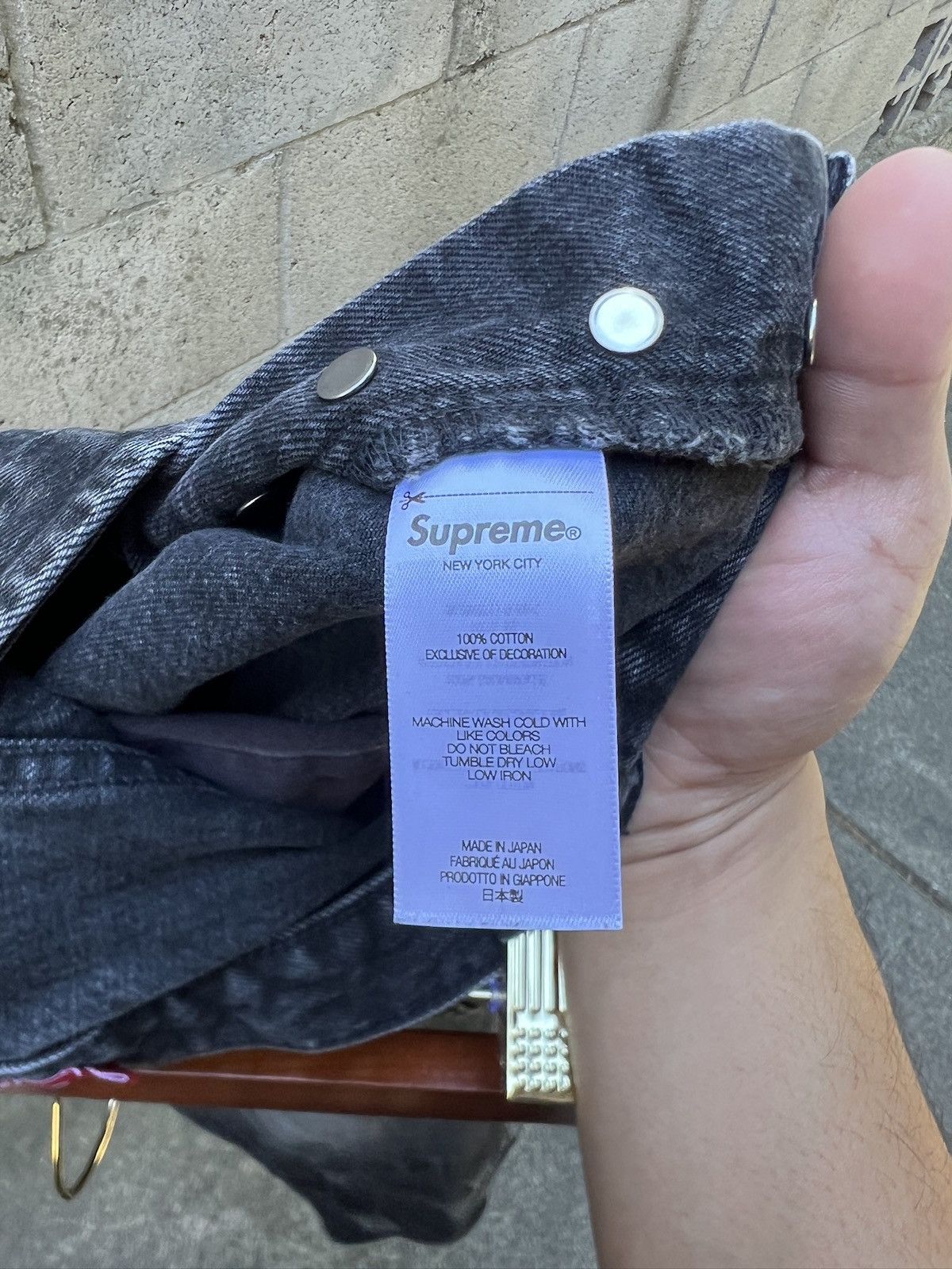 Supreme Supreme Black Embroidered Distressed Denim Size US 38 / EU 54 - 12 Thumbnail