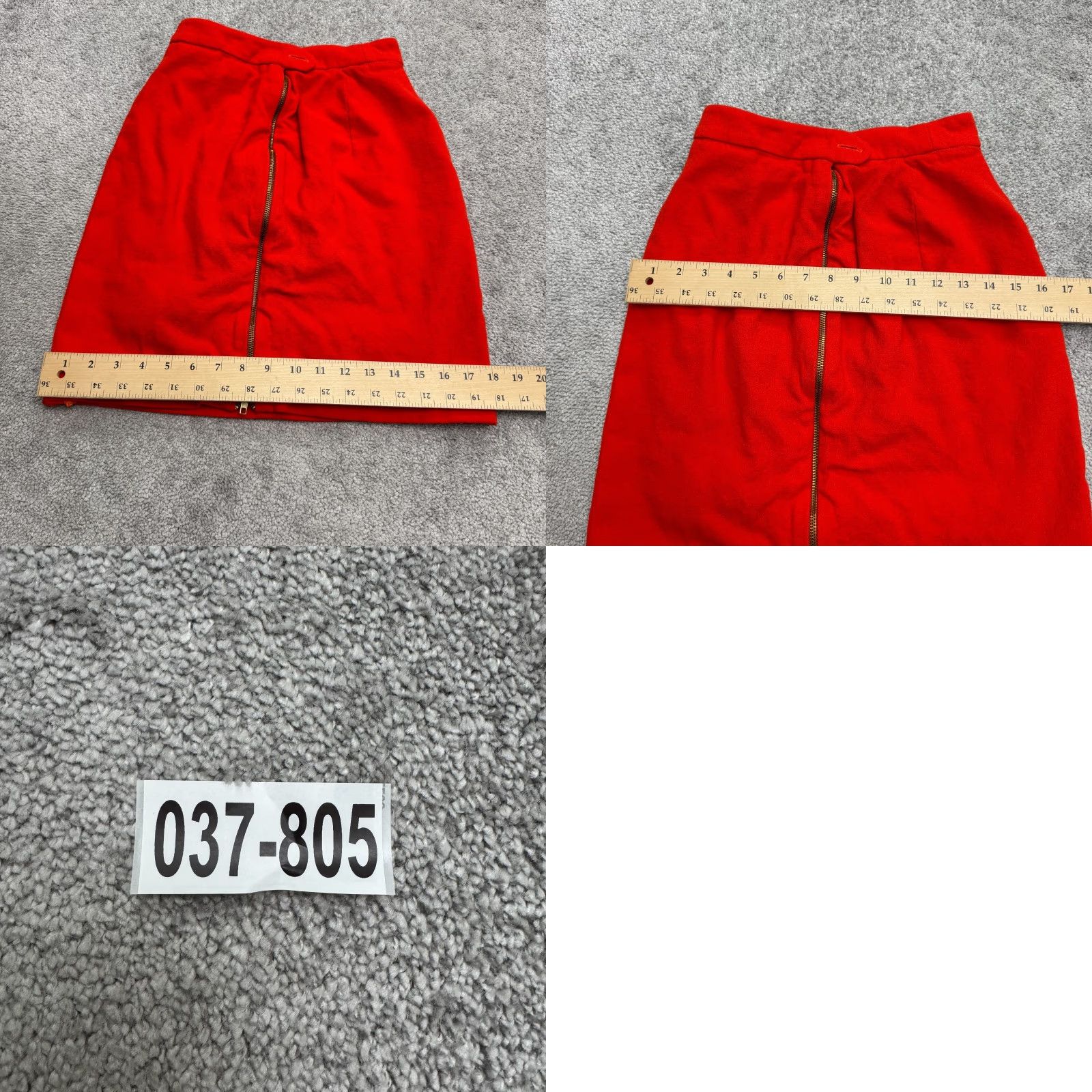 Anne Klein VINTAGE Anne Klein Skirt Wool Pencil Women 0 Adult Regular Red Knee Length Zipper 80s 90s Classic Workwear Women's Size 25" / US 0 / IT 36 - 8 Thumbnail
