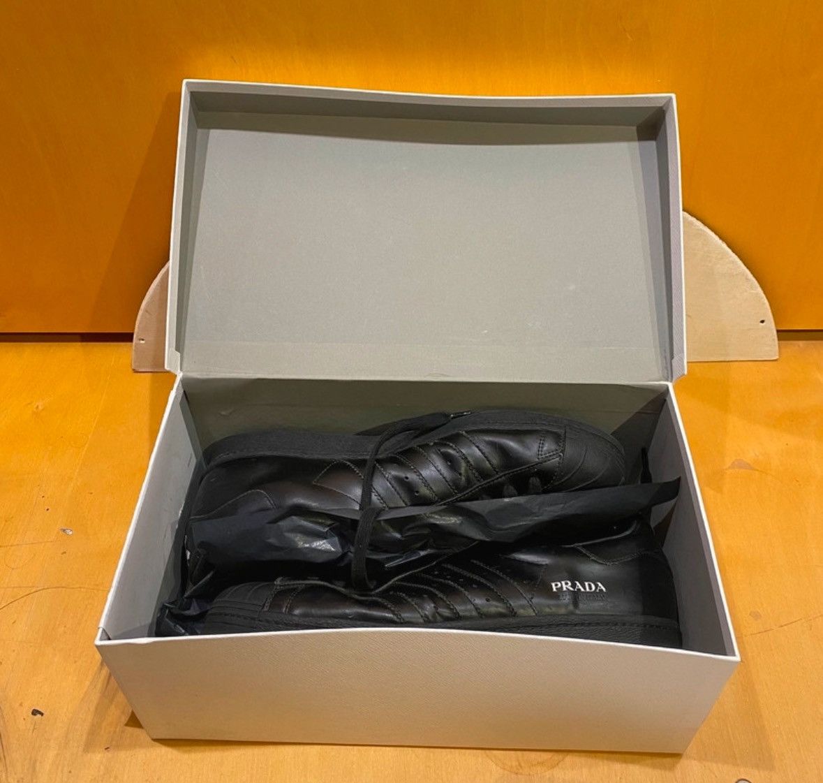 Prada Black Prada Adidas Superstars Size US 11 / EU 44 - 6 Thumbnail