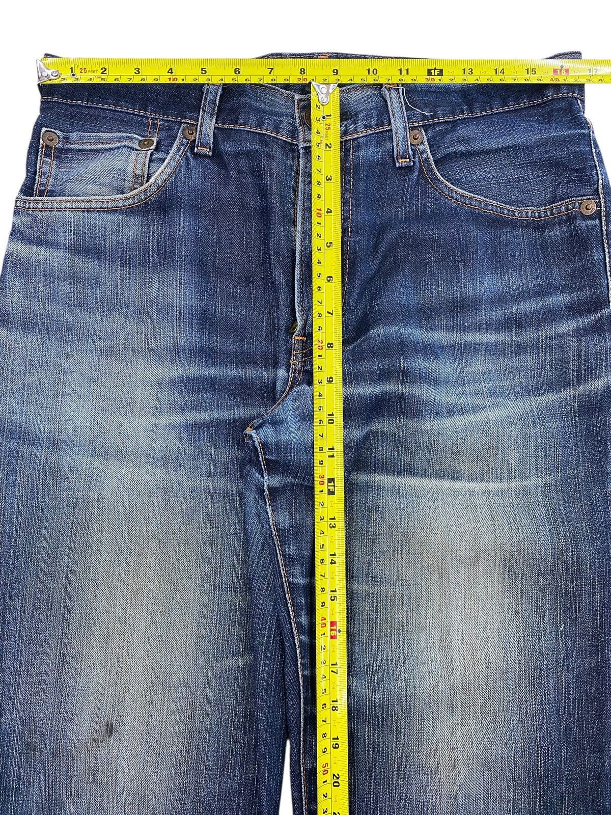 Edwin Edwin Blue Wash Whiskered Style Straight Leg Jeans Size US 34 / EU 50 - 6 Thumbnail