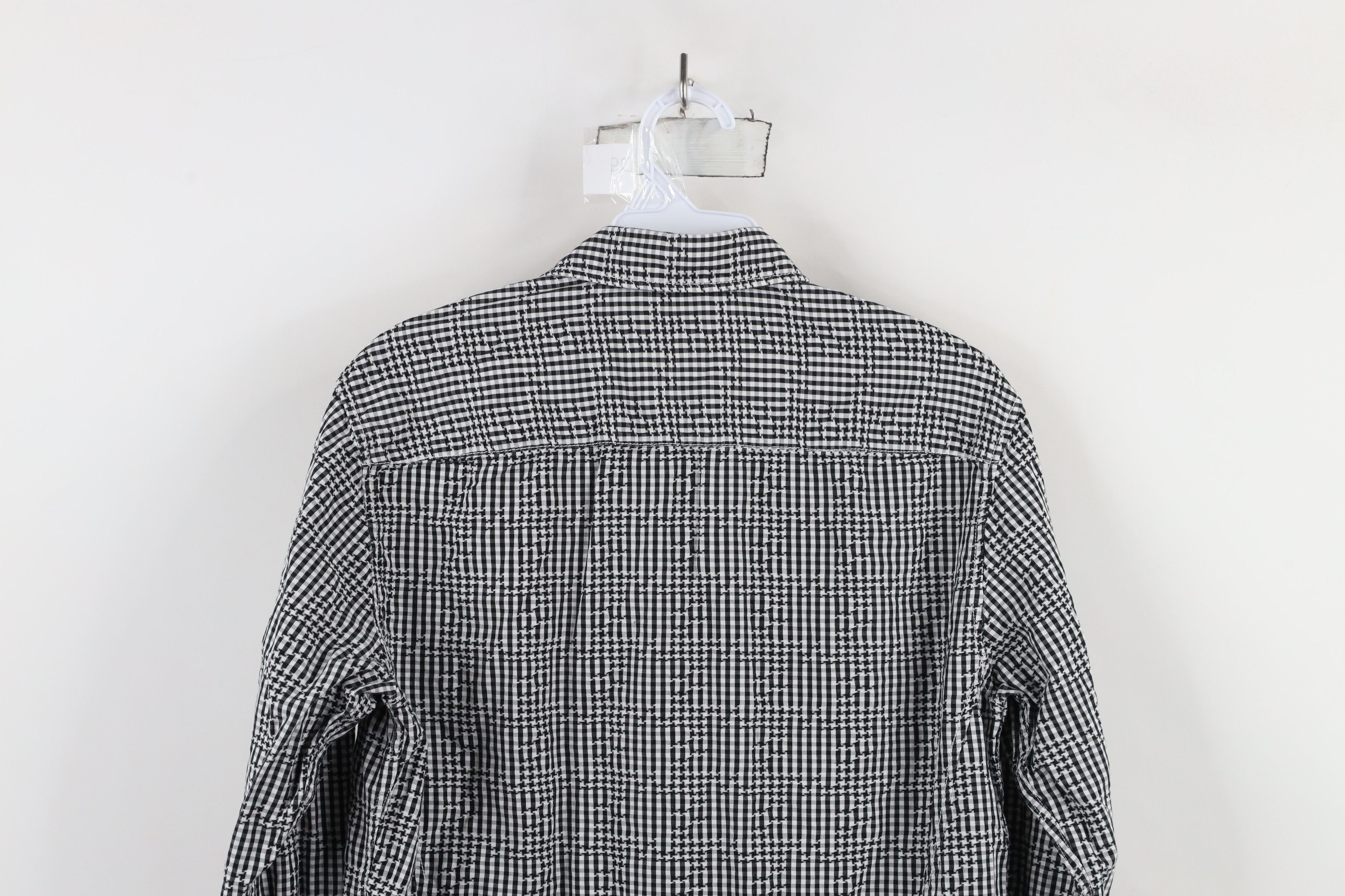 Hugo Boss × Vintage Hugo Boss Checkered Houndstooth Collared Button Shirt Cotton Size US S / EU 44-46 / 1 - 11 Thumbnail
