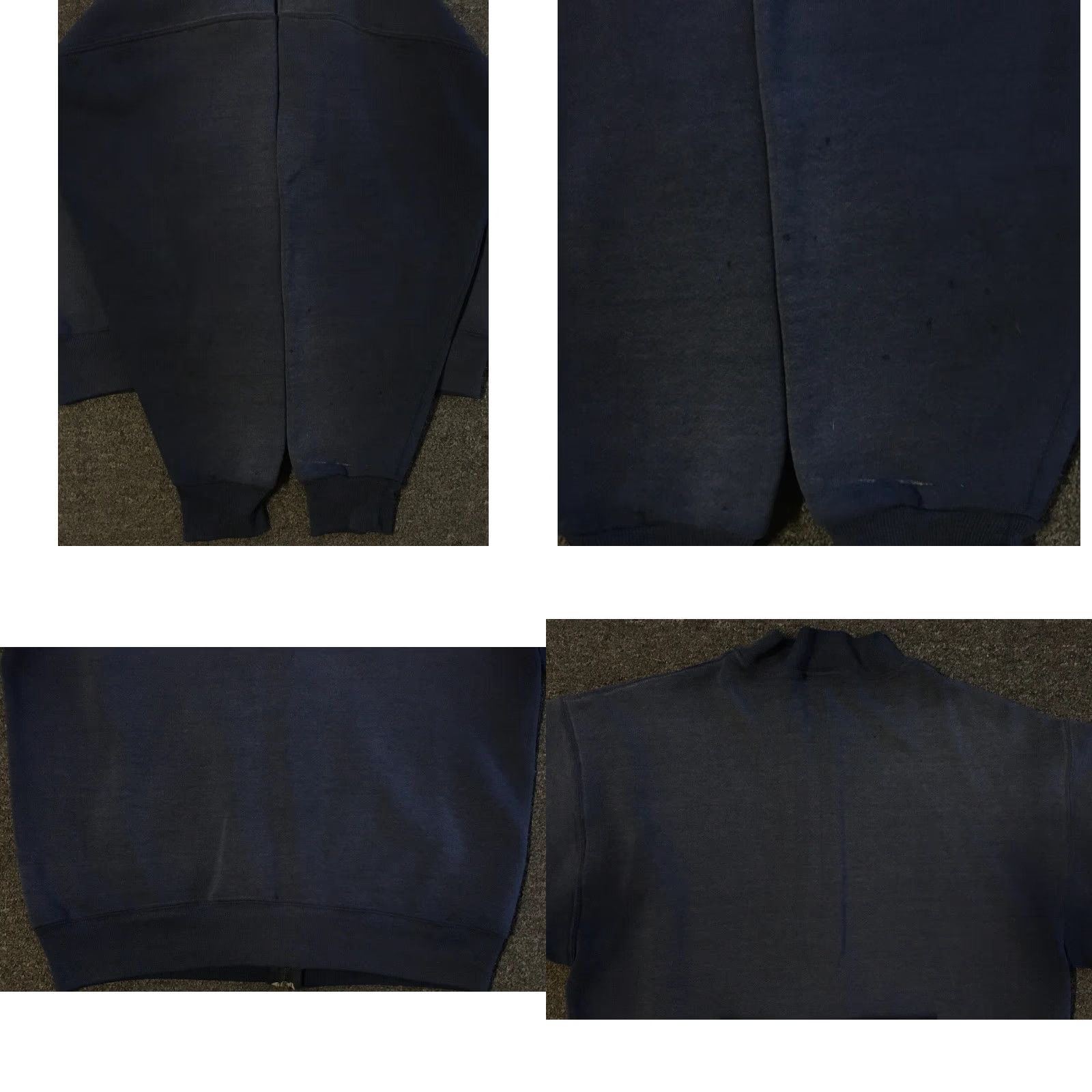 Russell Athletic VINTAGE Russell Athletic Hoodie M Navy Blue Distressed Cardigan Zip Up Sweatshirt 90s Punk Rock Urban USA Mens Size US M / EU 48-50 / 2 - 8 Thumbnail