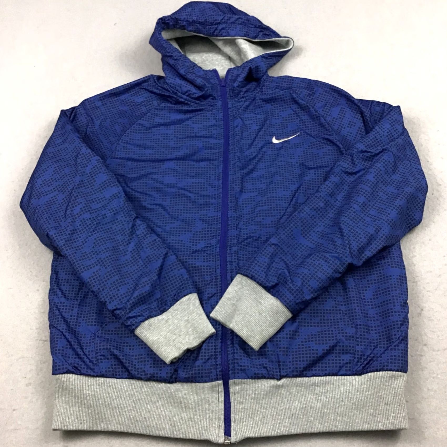 Nike Nike Jacket Men Large Gray Geometric Full Zip Hood Reversible Pockets L Size US L / EU 52-54 / 3 - 4 Thumbnail