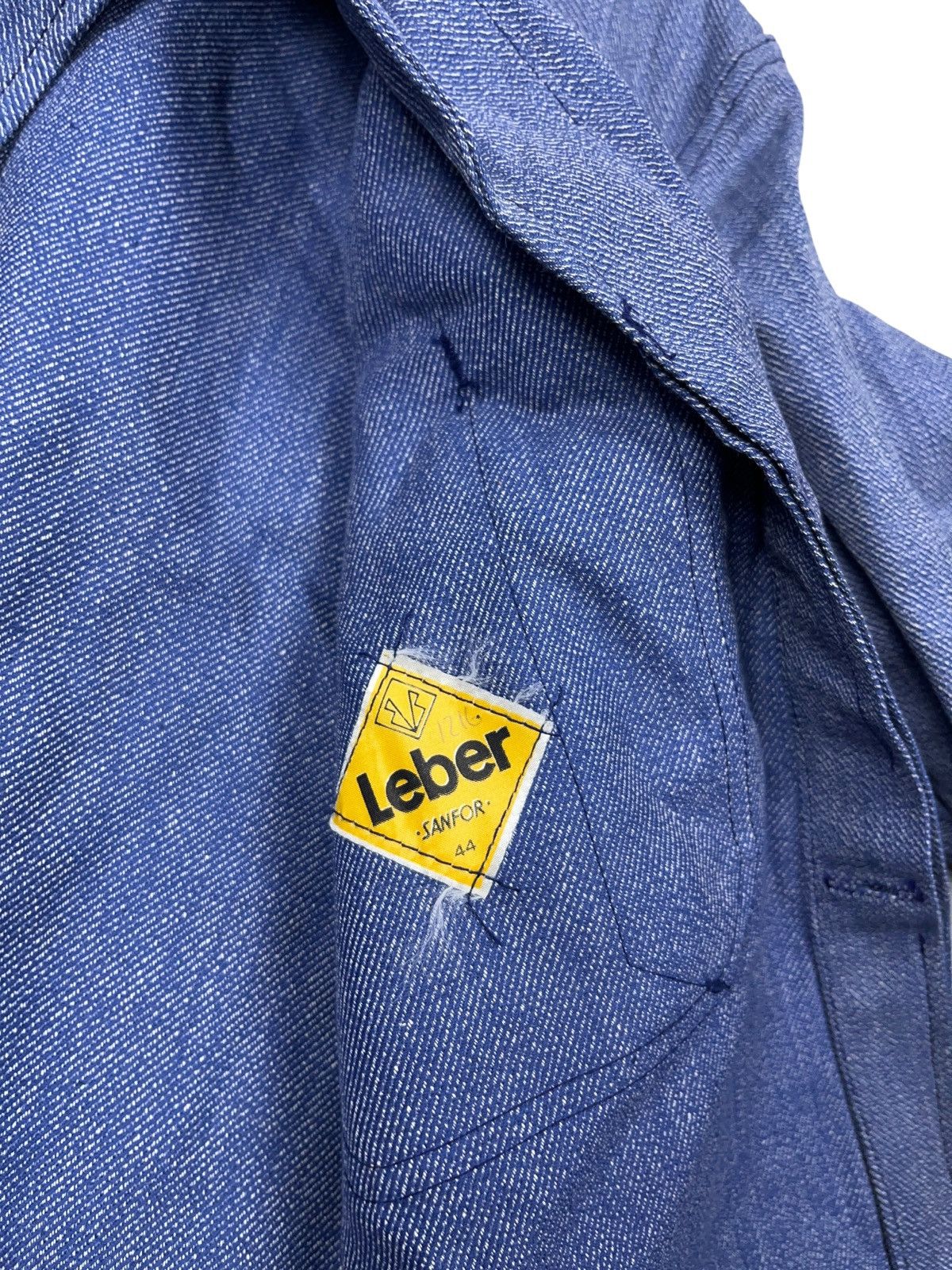 Le Laboureur Vintage 60s Sanfor Leber Jacket German Workwear Utility Size US S / EU 44-46 / 1 - 10 Thumbnail