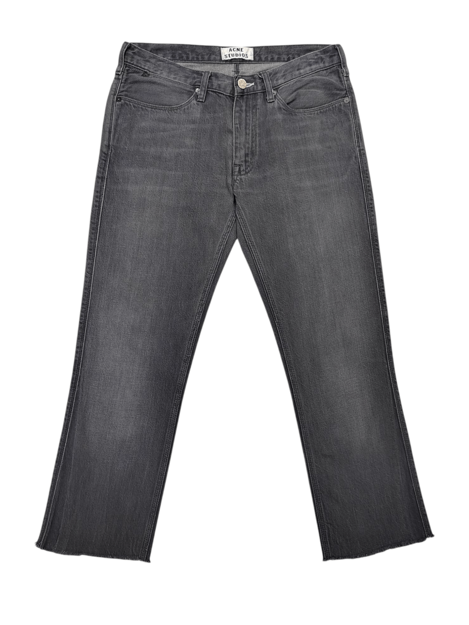 Acne Studios- Light Washed Raw Hem Cropped Jeans