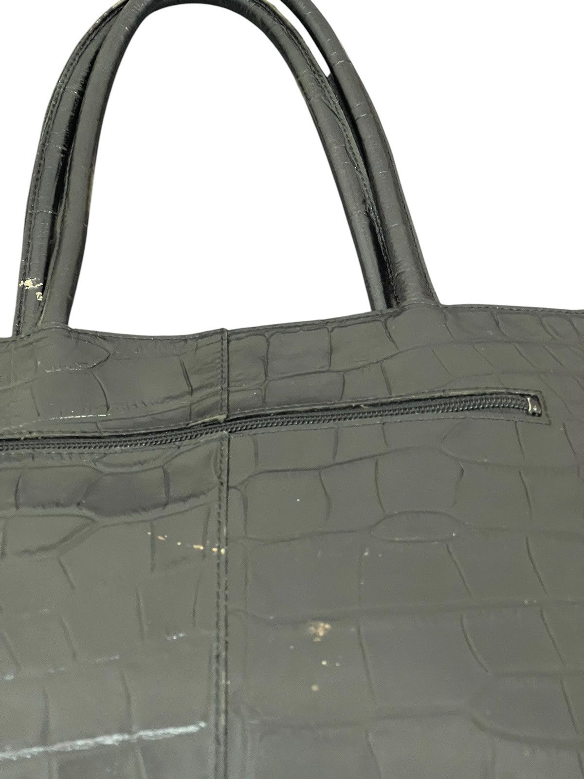 Genuine Leather Crocodile Embossed Vtg Unknown Japan Shoulder Bag 1🟩9 Size ONE SIZE - 20 Thumbnail