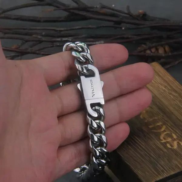 Other 21 Cm Punk Curb Cuban Link Chain Bracelets Size ONE SIZE - 4 Thumbnail