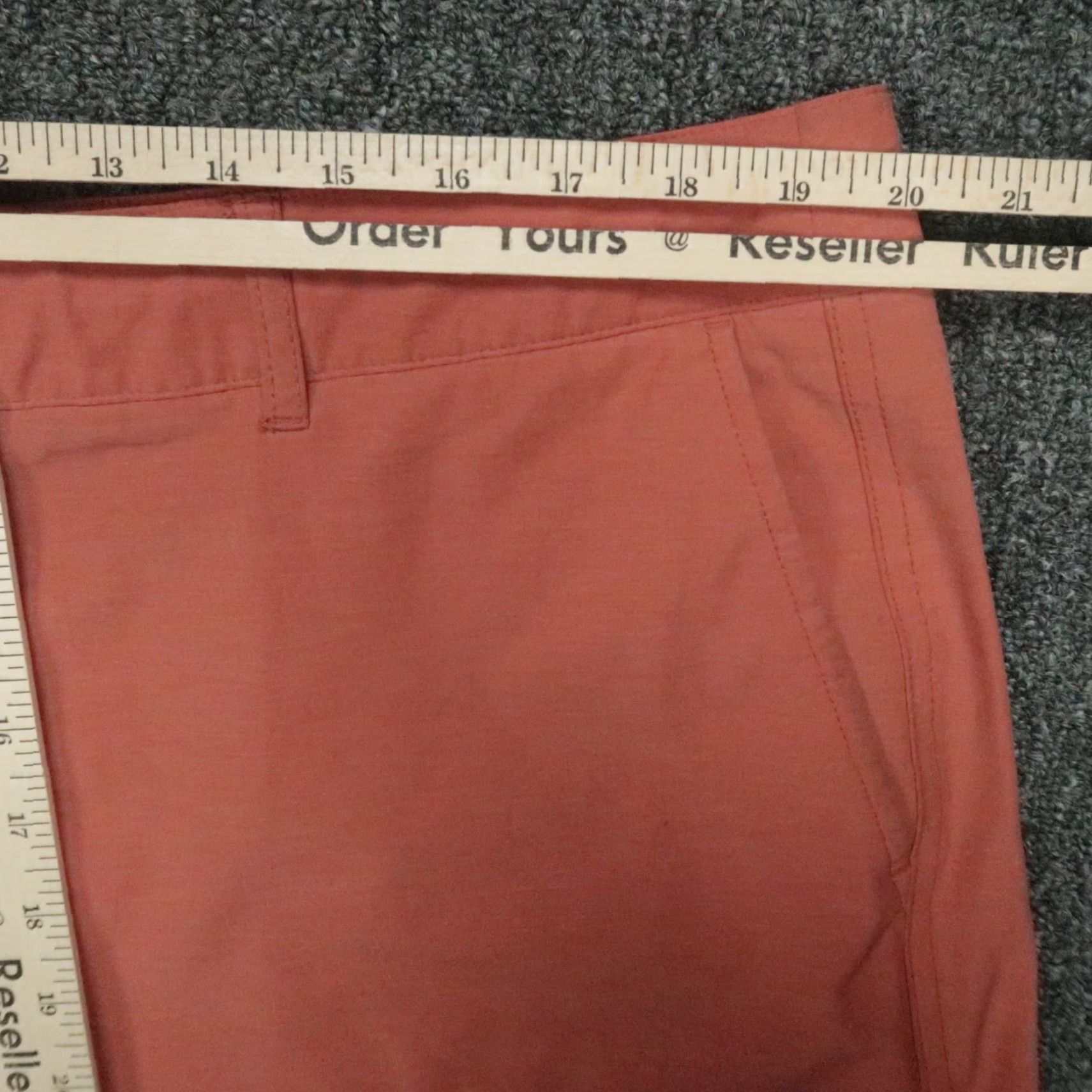 Faherty Faherty Shorts Mens 38 Orange Red All Day Chino Stretch Lightweight Pocket Zip 9in Inseam Casual Travel Regular Mens Size US 38 / EU 54 - 6 Thumbnail