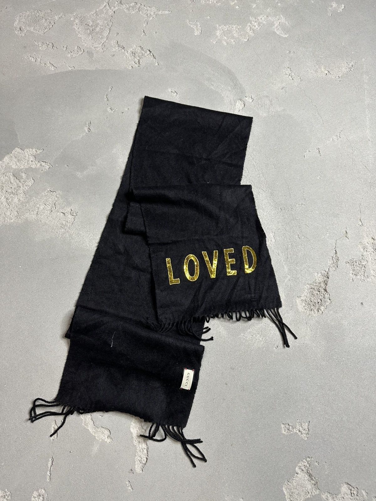 Jean Paul Gaultier × Vintage Gucci Silk Cashemere long Scarf LOVED Size ONE SIZE - 2 Thumbnail