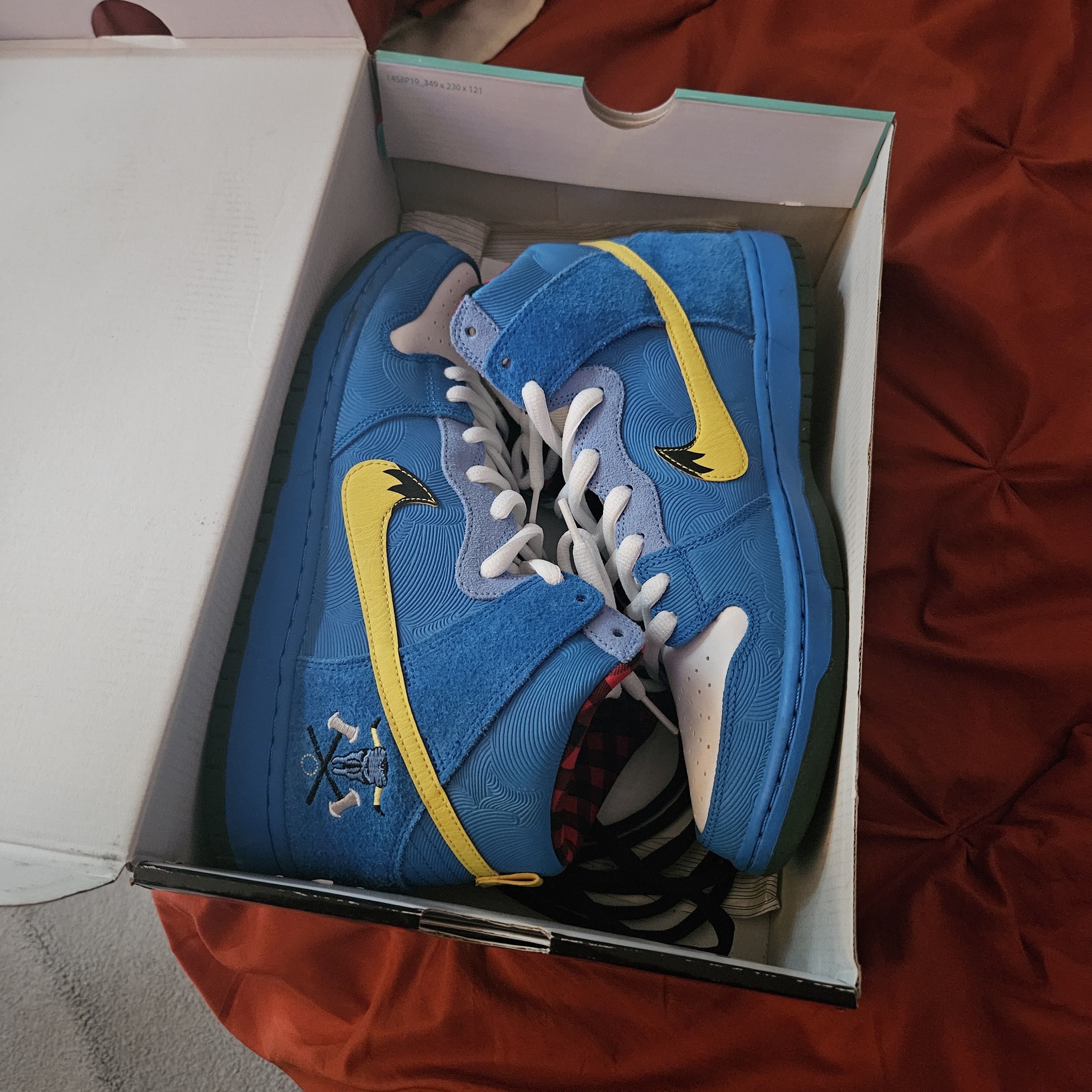 Atlas Nike Sneaker Nike Sb Dunk High Blue Yellow Nike Sb Familia