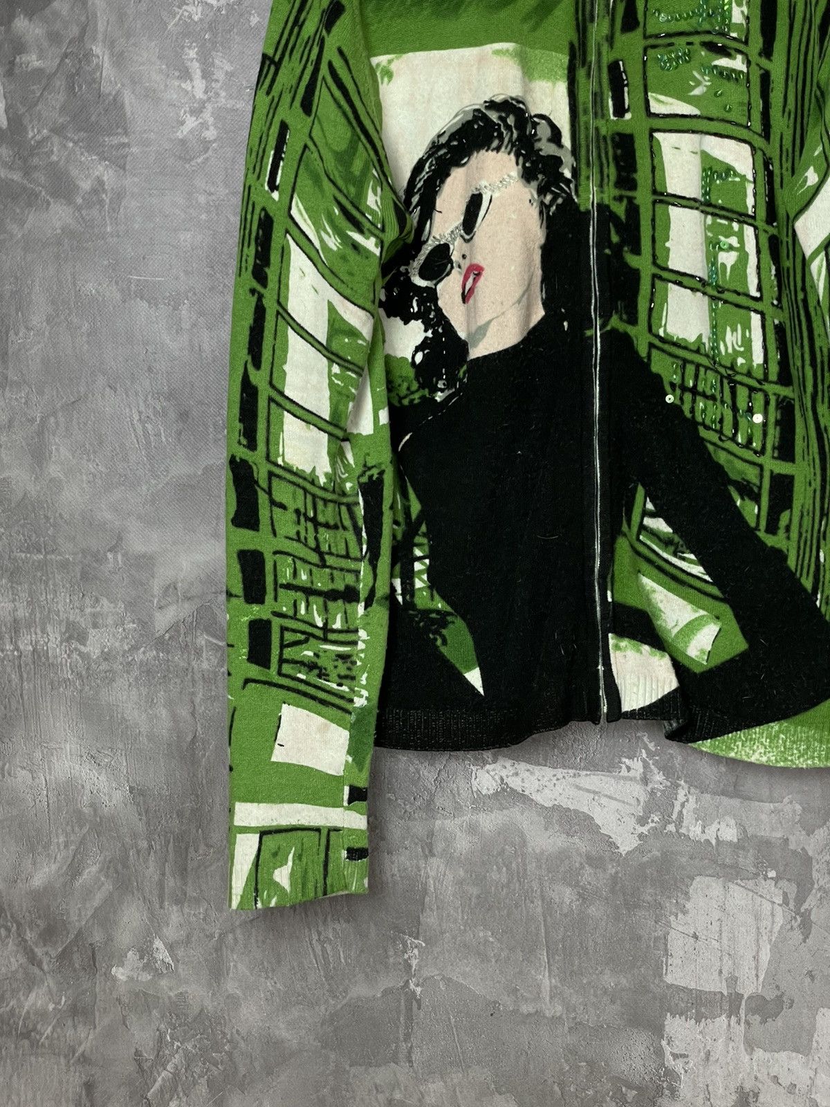 Custo Barcelona × Vintage Avant Garde Overprint Custo Barcelona Y2K Coloured Sweater Size M / US 6-8 / IT 42-44 - 5 Thumbnail