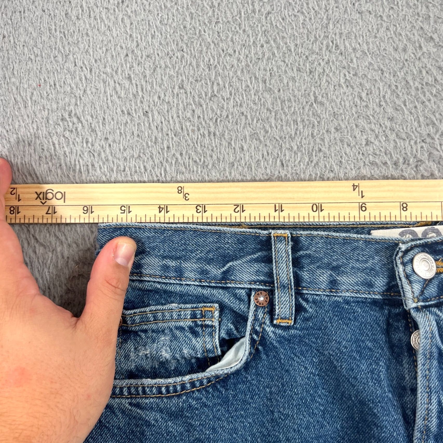 Vintage We The Free Jeans Women’s 29 Regular Denim High Rise 31x30 Ankle Stretch Blue Womens Size 29" - 4 Thumbnail