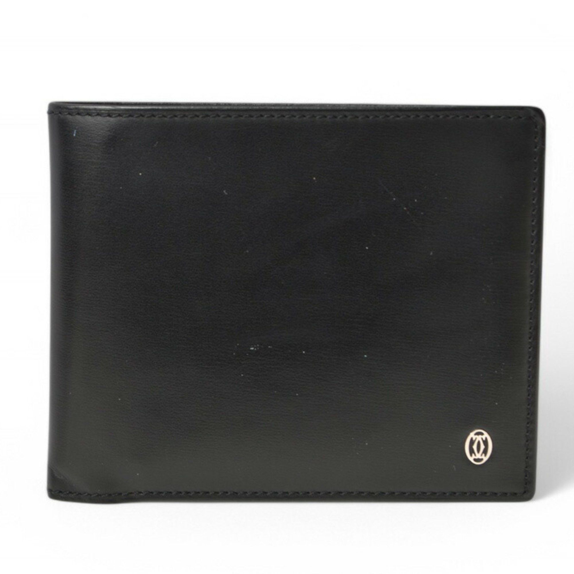 Cartier Cartier Wallet Men's Bi-fold Leather Pasha de Black L3000220 Size ONE SIZE - 1 Thumbnail