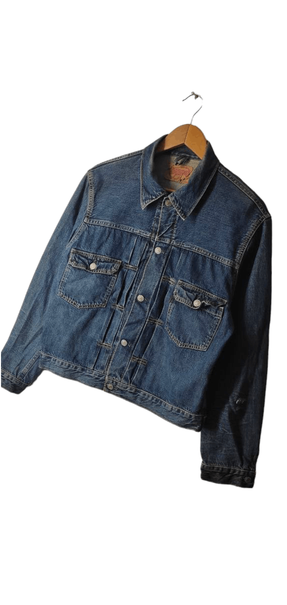 Japanese Brand VINTAGE BARTACK SELVADGE DENIM TRUCKER JACKET Size US M / EU 48-50 / 2 - 2 Thumbnail
