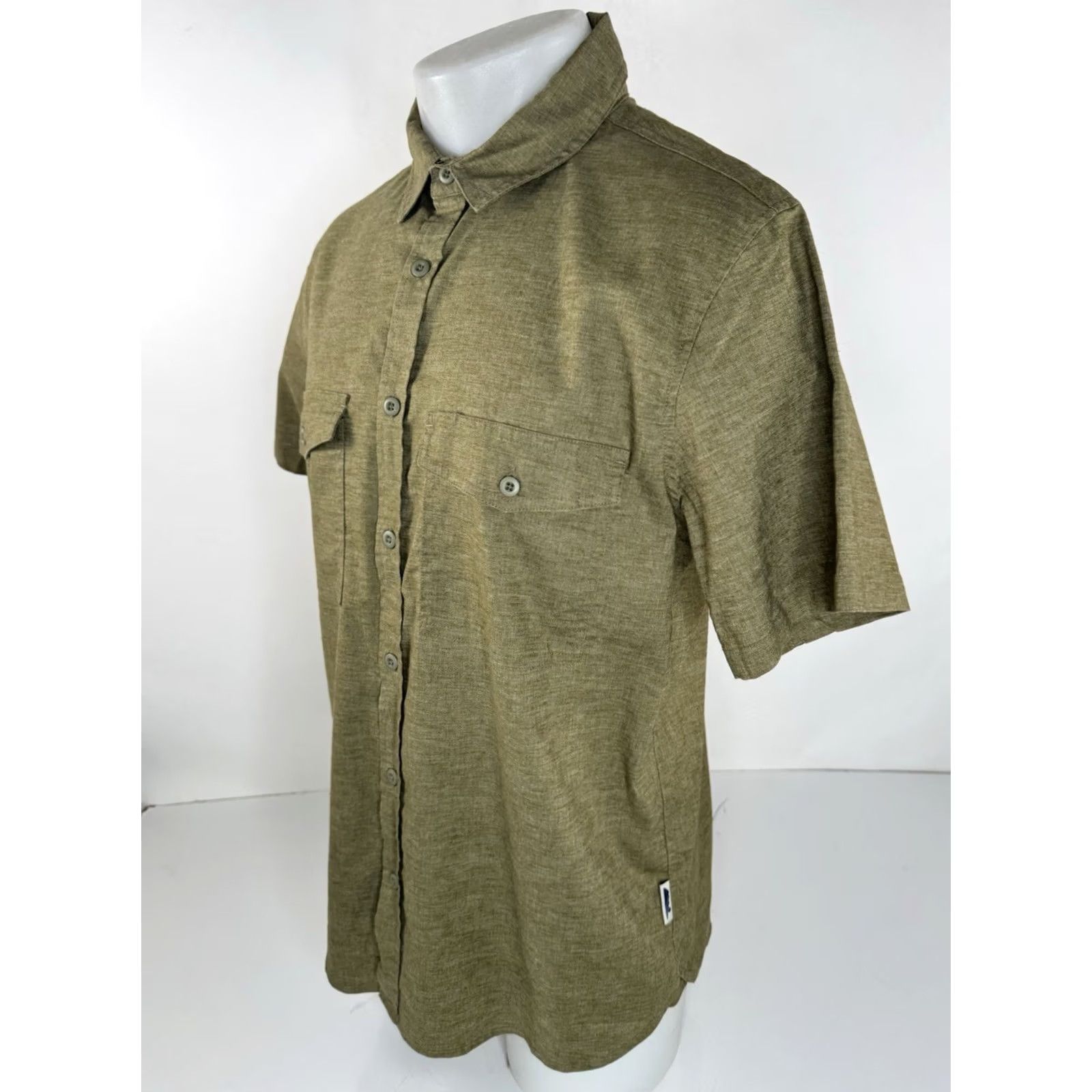Vintage EDGEVALE SHIRT Mens M Green Hemp Blend Vented EXCELLENT Size US M / EU 48-50 / 2 - 2 Thumbnail