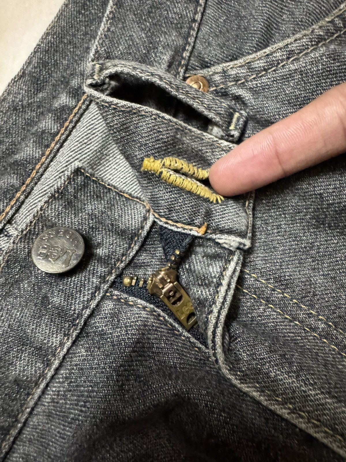 If Six Was Nine 💥Flare💥90s Lee Rider Sanforized Sand Washed Bootcut Jean Size US 34 / EU 50 - 9 Thumbnail