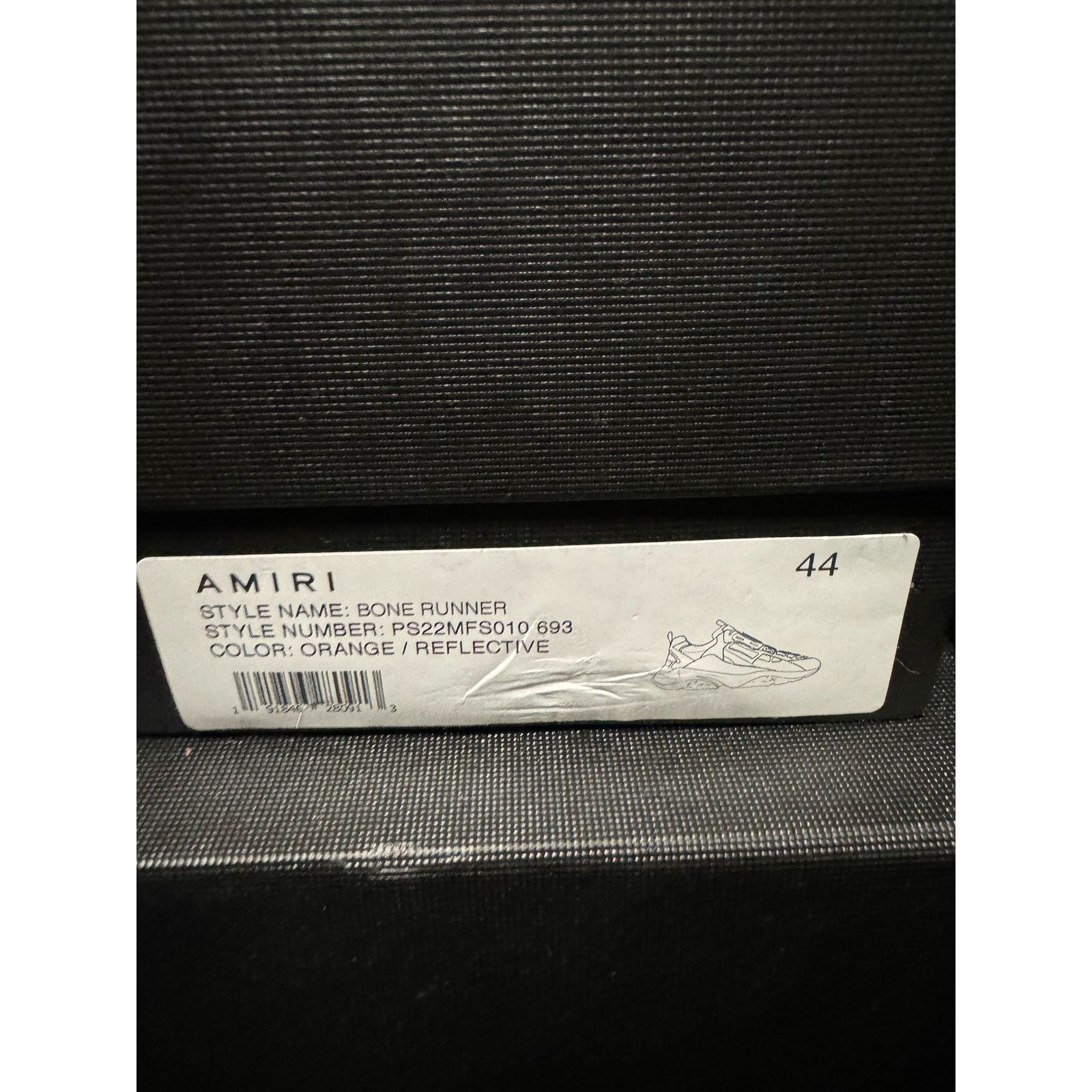 Amiri o1rshd1 Bone Runners in Orange/Reflective Size US 11 / EU 44 - 9 Thumbnail