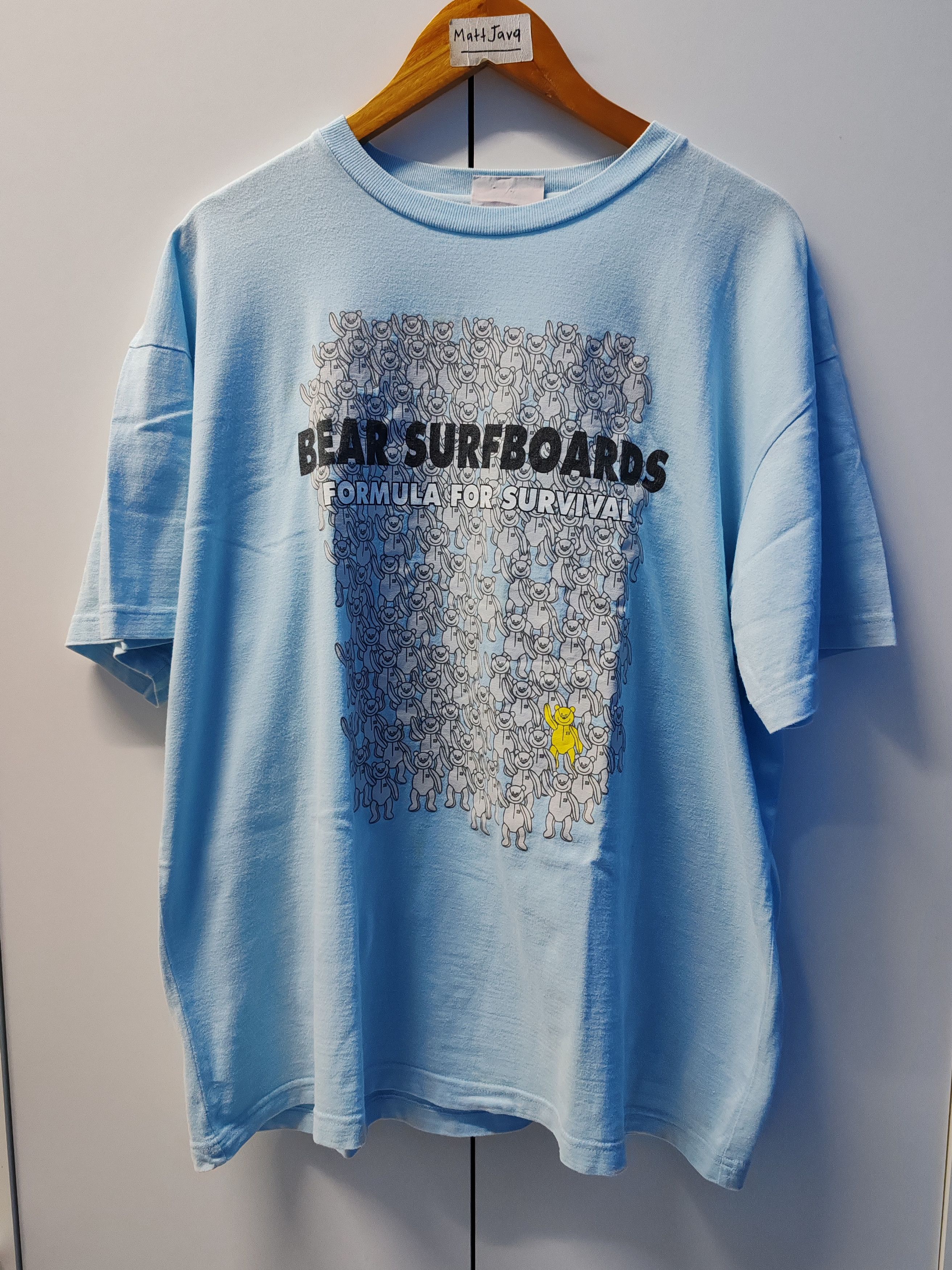 Vintage Vintage Bear Surfboards Formula For Survival Tee Skateboard Size US XL / EU 56 / 4 - 2 Thumbnail
