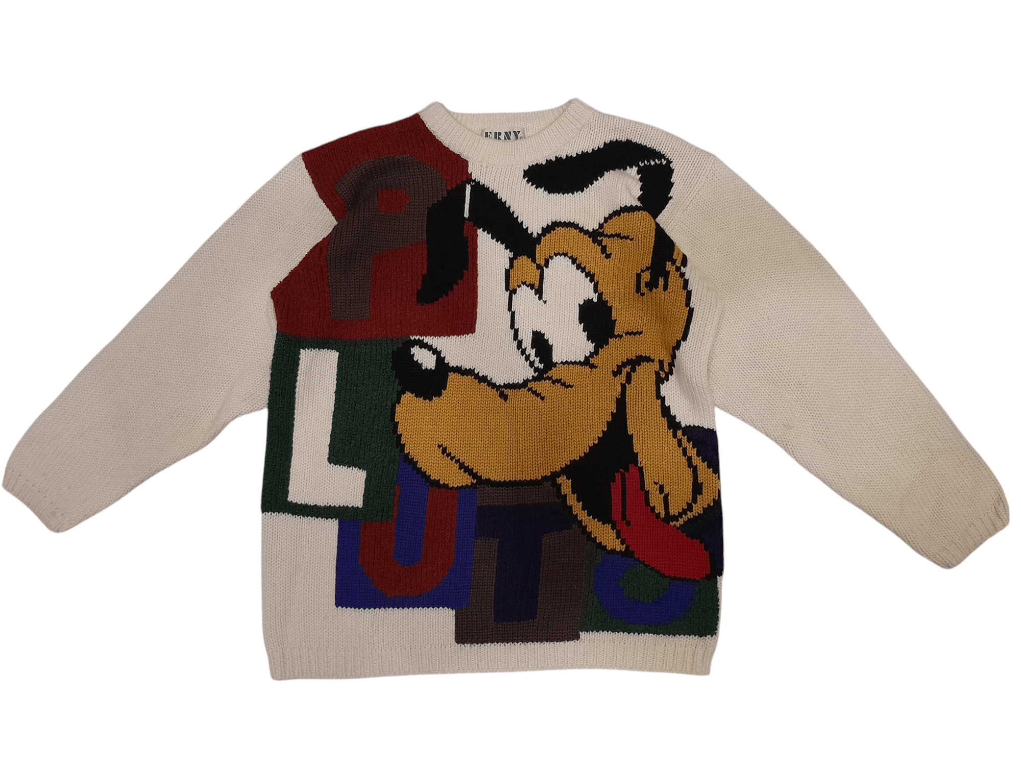 Disney 90s Pluto Evny Disney Knitwear (F503) Size US M / EU 48-50 / 2 - 1 Thumbnail