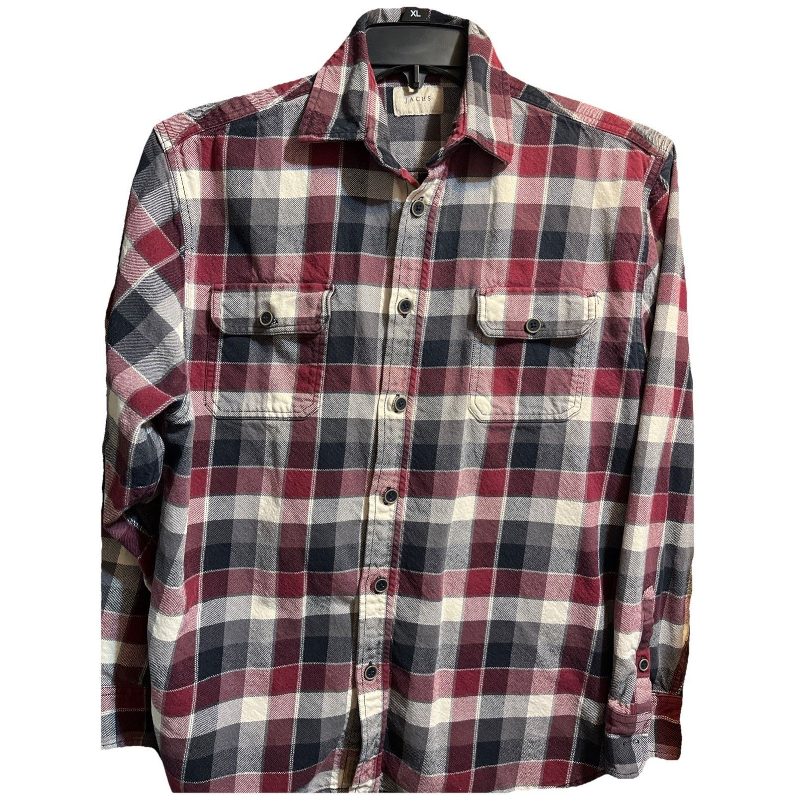 JACHS NY Jachs Shirt Men’s L Red Plaid Lumberjack Flannel Cotton Size US L / EU 52-54 / 3 - 1 Thumbnail