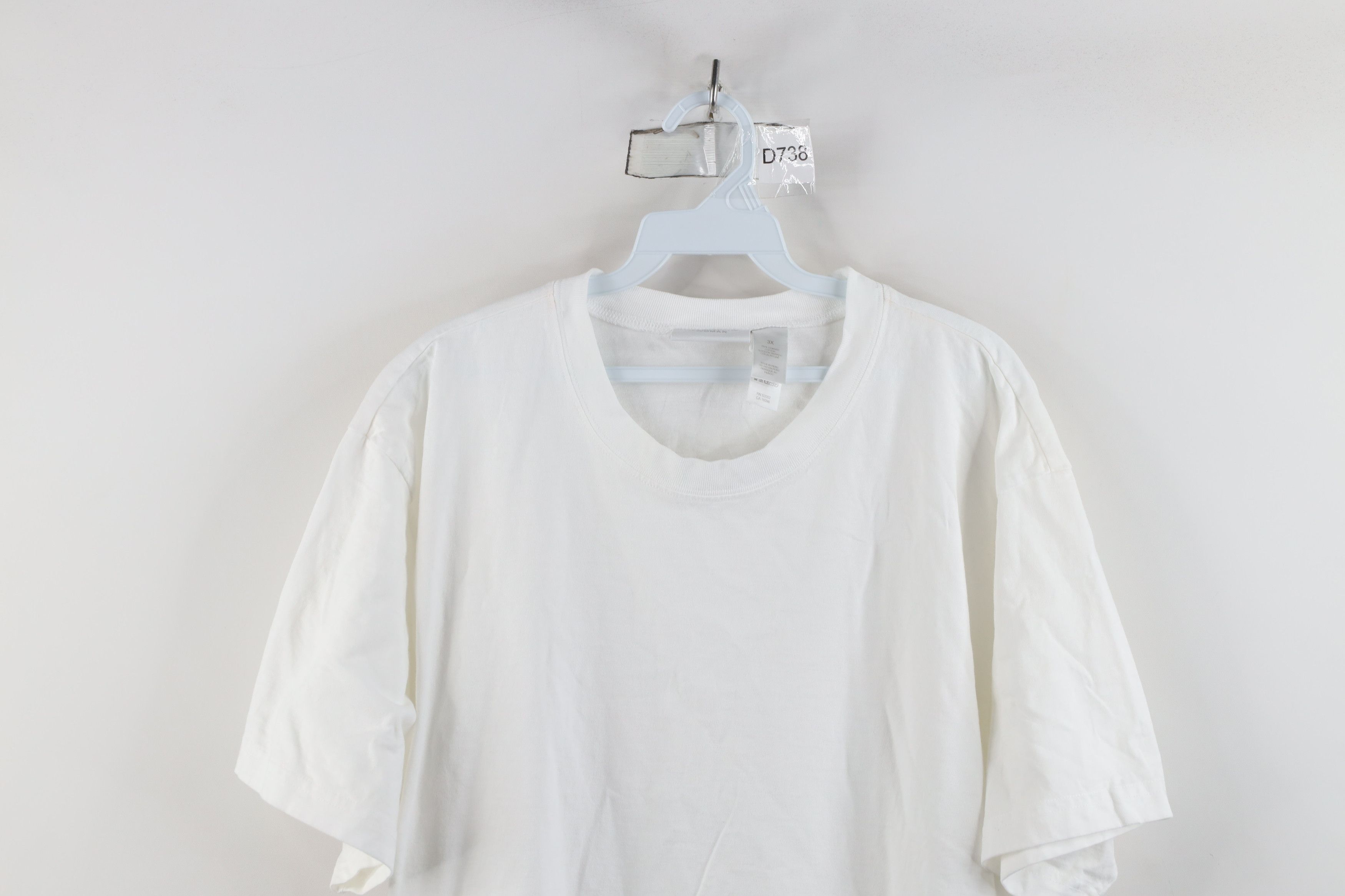 Vintage Vintage 90s Streetwear Cotton Short Sleeve T-Shirt White Size 3XL / US 20-22 - 2 Thumbnail