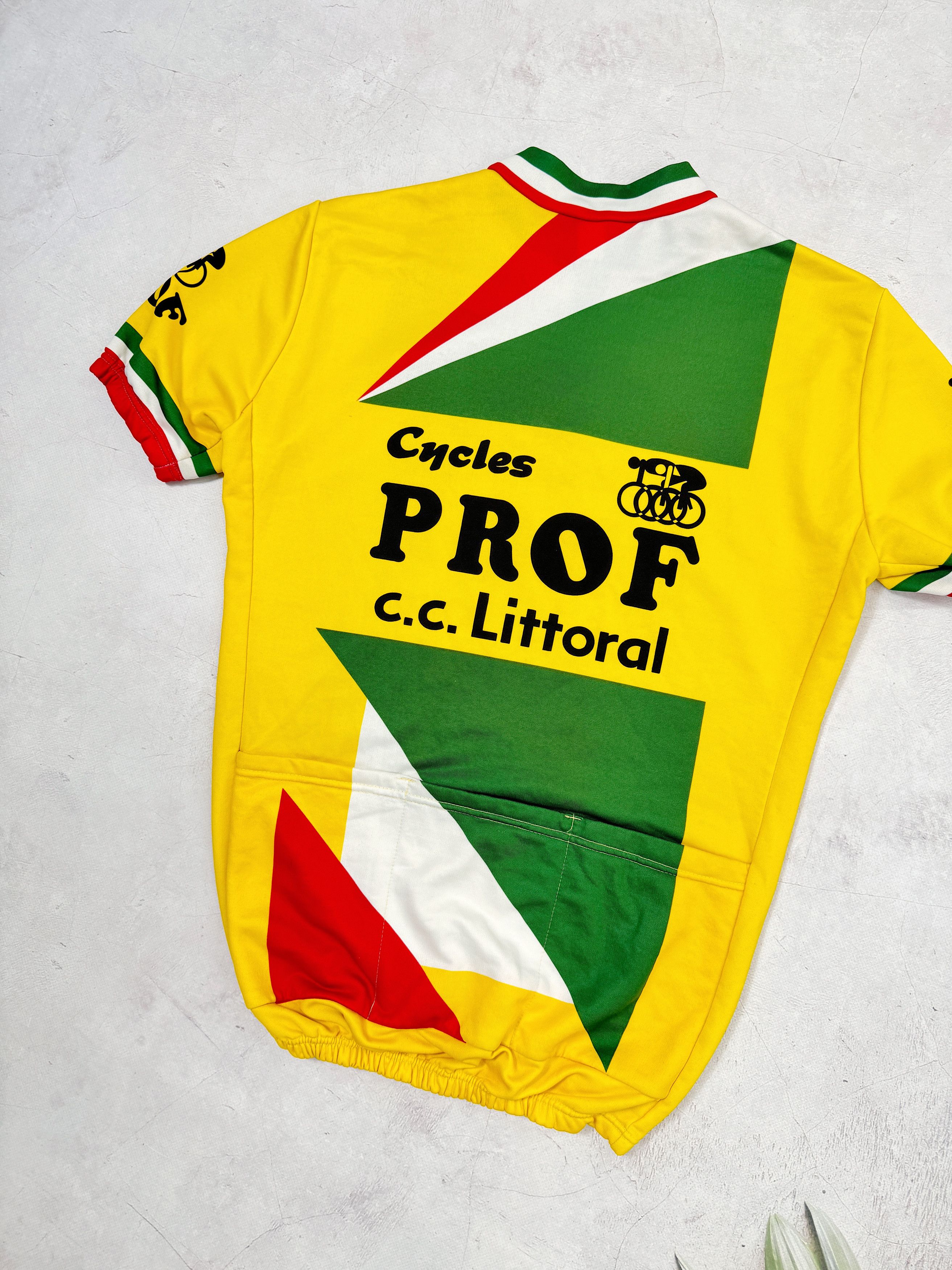 Vintage Vintage Cycling Jersey Prof c.c. Littoral Cycles Size US M / EU 48-50 / 2 - 11 Thumbnail
