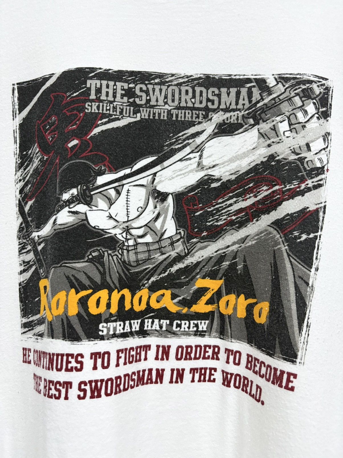 Anime × Japanese Brand × Vintage 2000’s Anime One Piece - Zoro The Swordsman T-Shirt Size US M / EU 48-50 / 2 - 4 Thumbnail