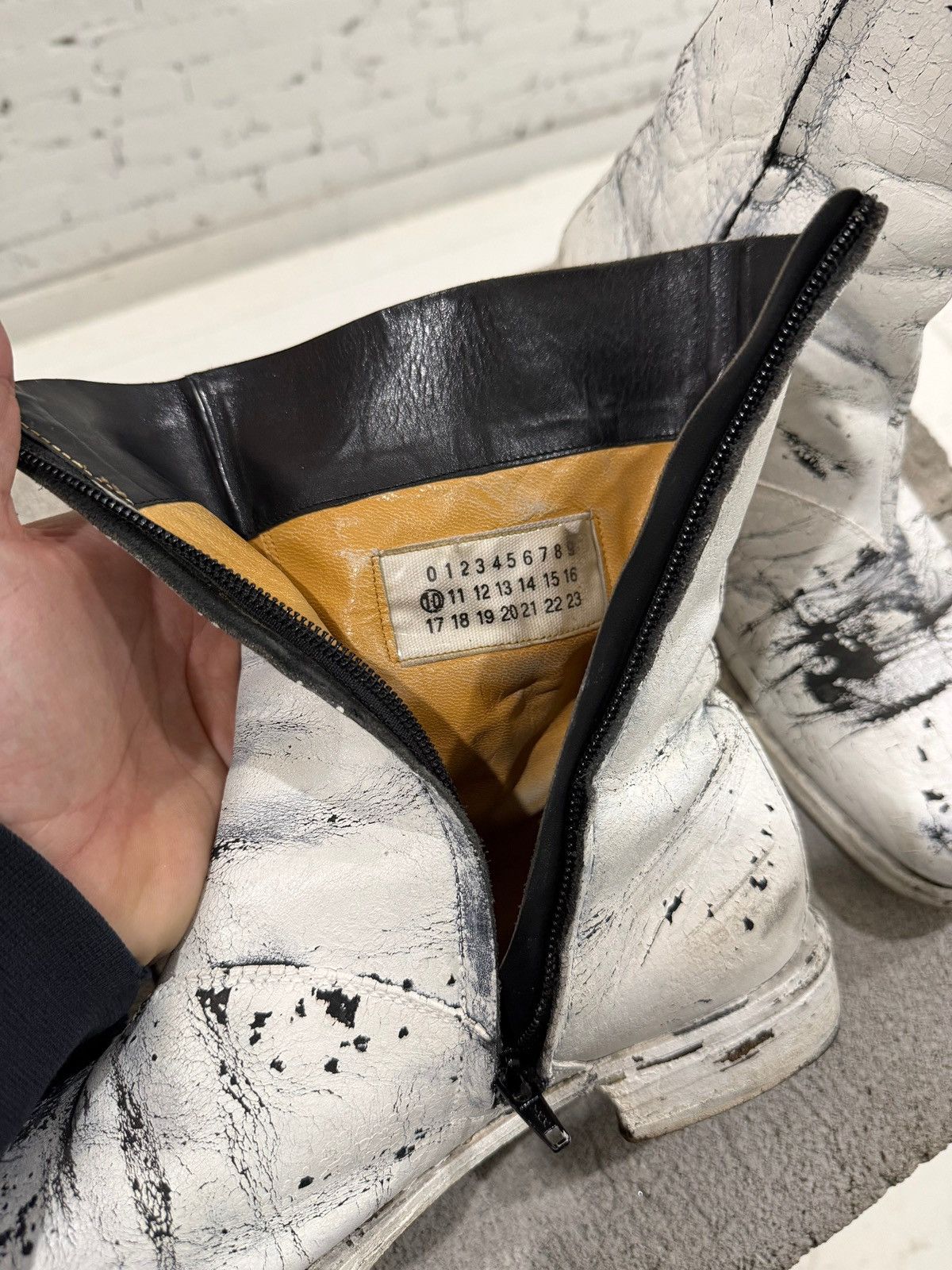 Maison Margiela 2002 MAISON MARTIN MARGIELA PAINTED SQUARE TOE BOOTS Size US 10 / EU 43 - 2 Thumbnail
