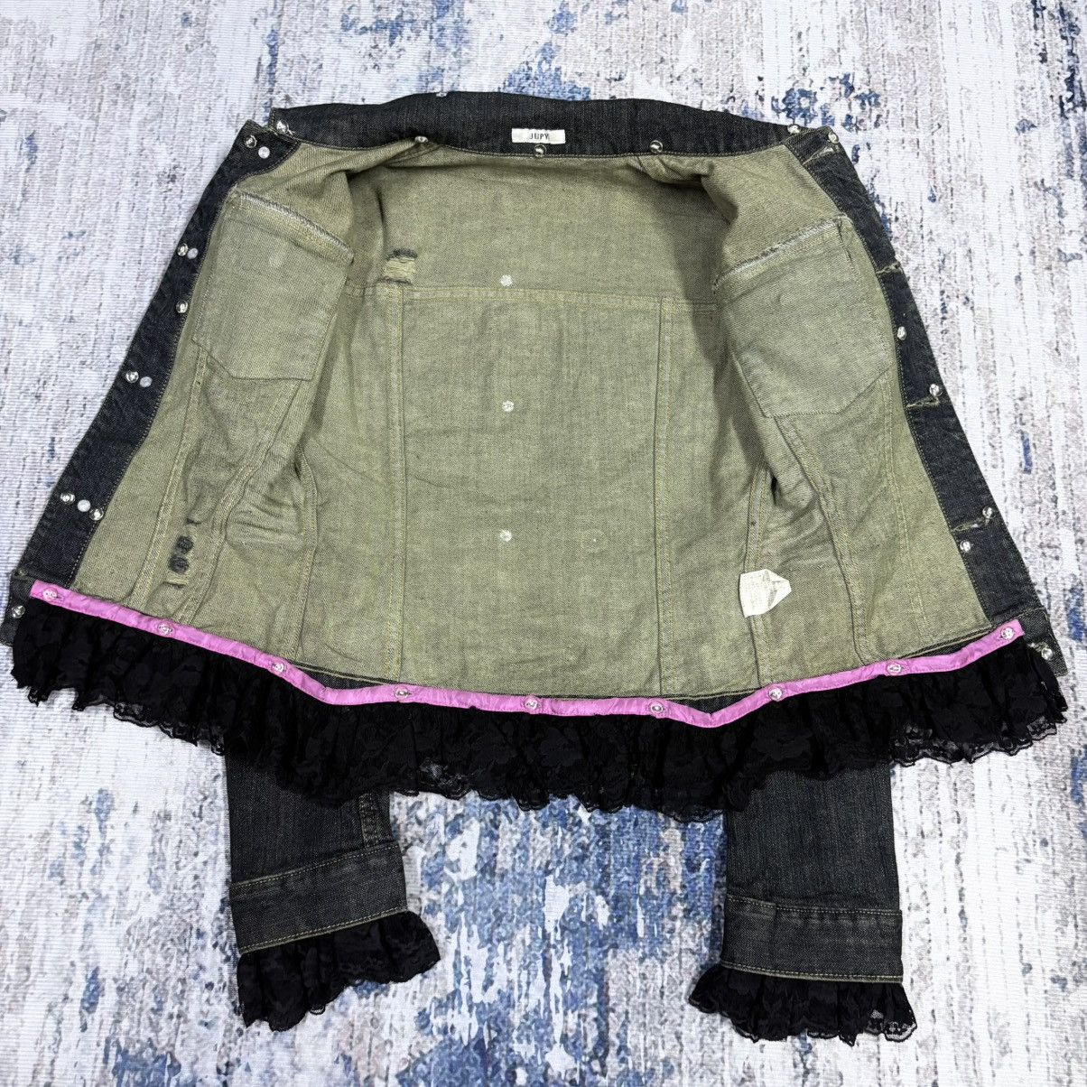 REGASS WOMEN TYPE 2 DENIM DISTRESSED FADED PUNK STYLE JACKET