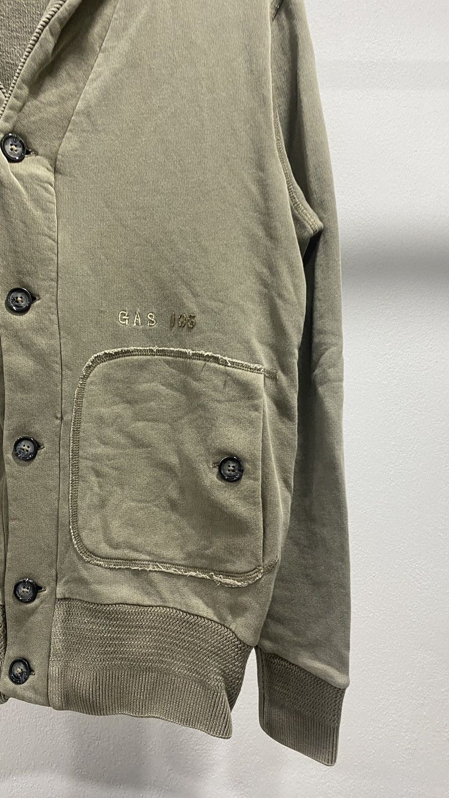 Vintage GAS 135 MILITARY CARDIGAN VINTAGE ARMY Size US M / EU 48-50 / 2 - 2 Thumbnail