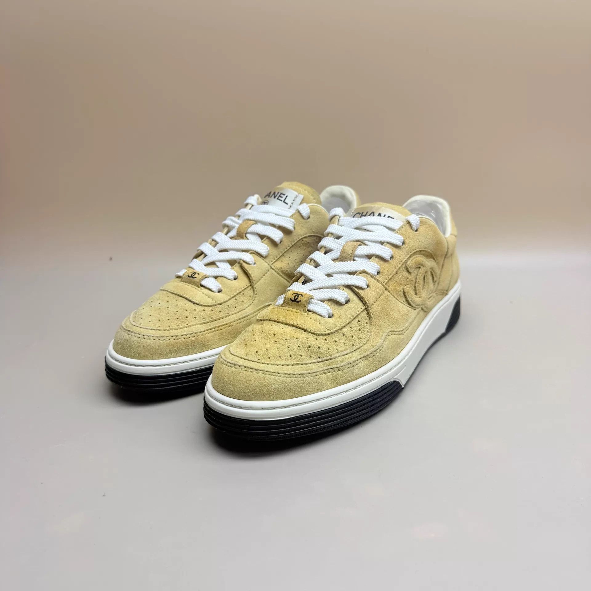 Chanel CHANEL Double C Air Force Sneaker Wheat 39 99 New Size US 6 / EU 39 - 1 Thumbnail