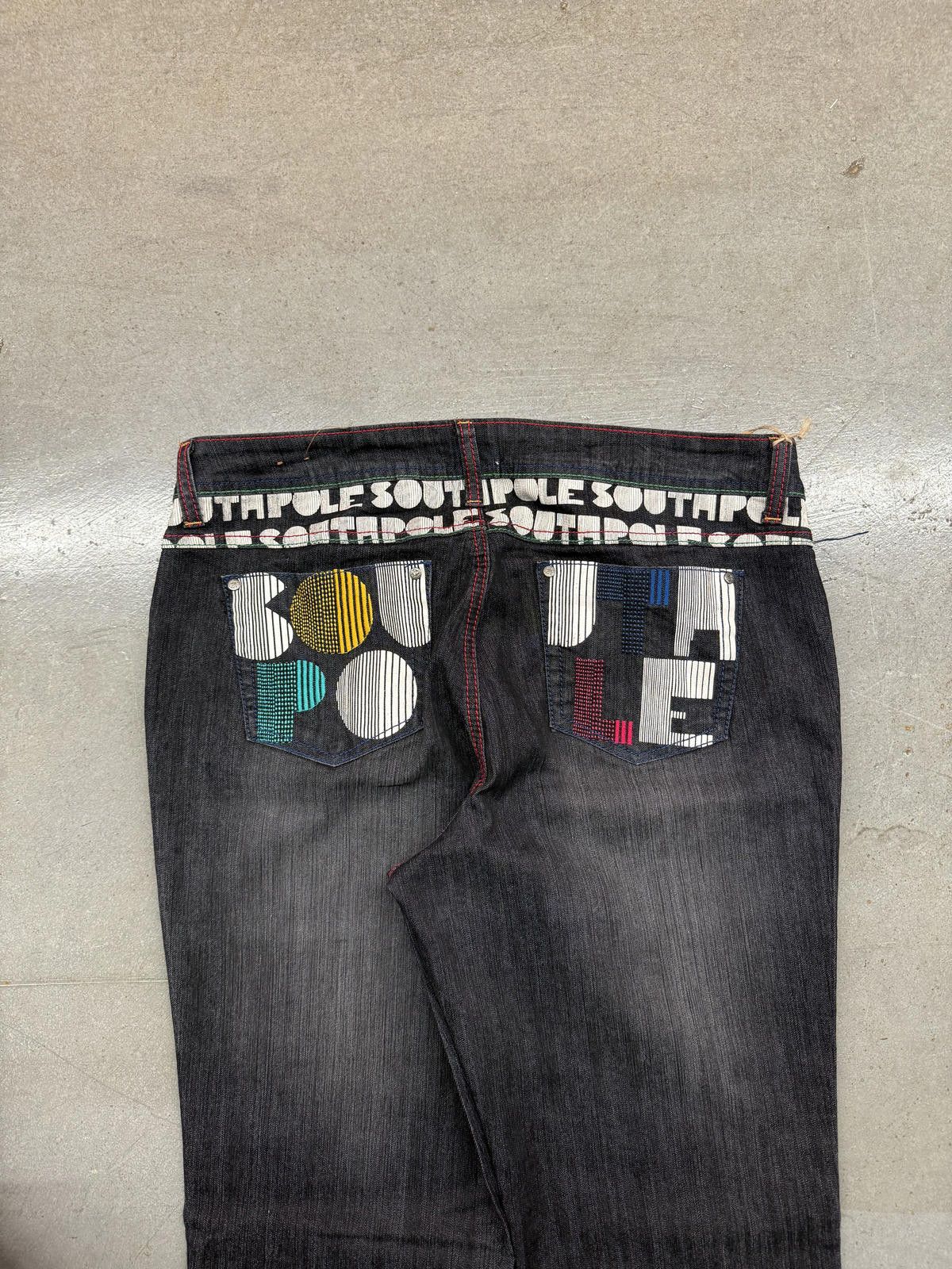 Southpole Y2K South Pole Faded Wide Leg Women's Flared Jeans 16 Size 36" / US 14 / IT 50 - 4 Thumbnail