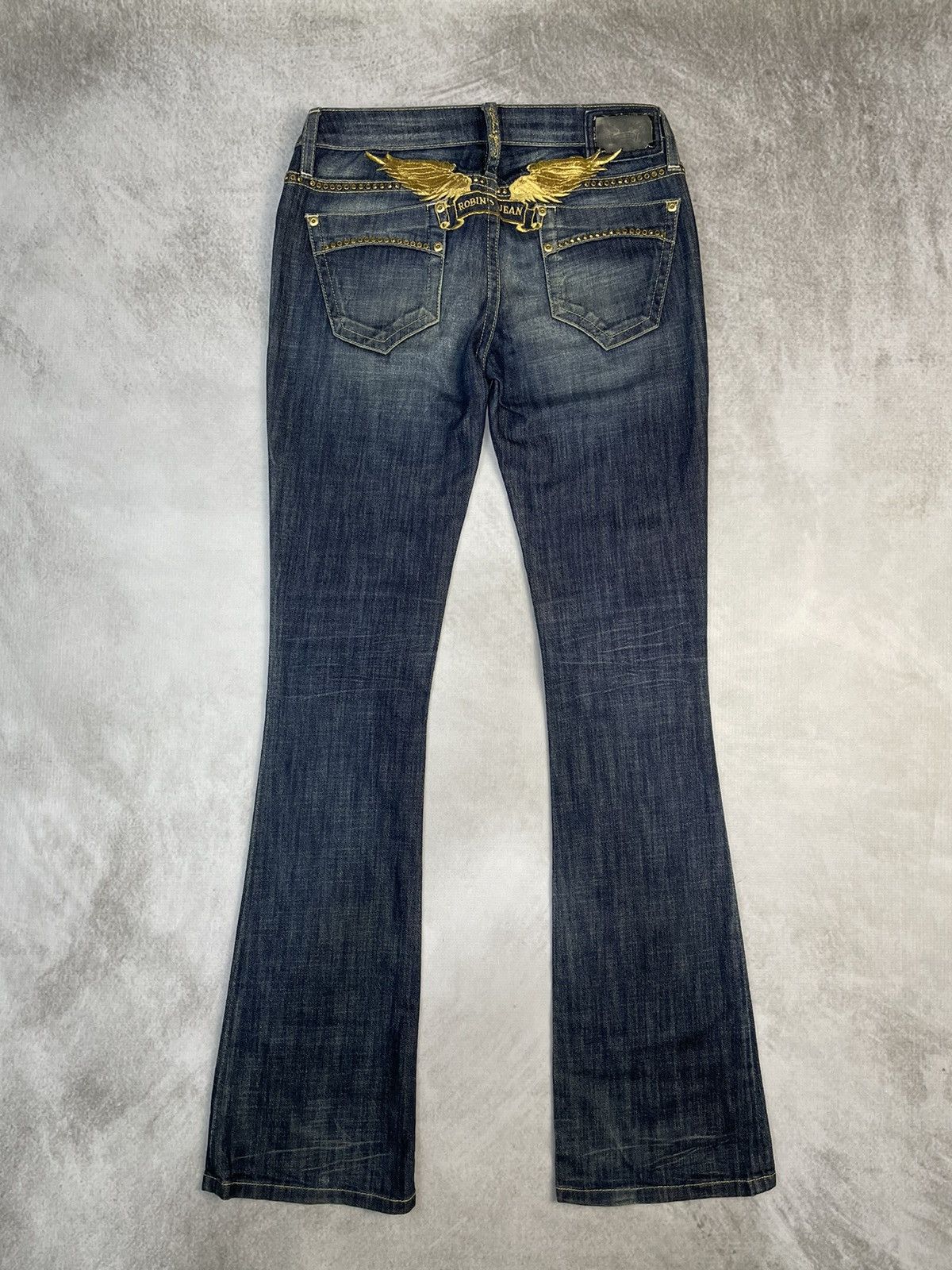 Robins Jeans Y2k Robin's Jean Low Rise Flare Boot Cut Denim Size 28" / US 6 / IT 42 - 2 Thumbnail