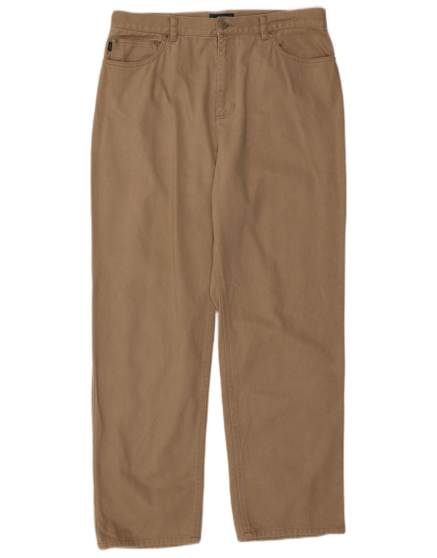 Ralph Lauren Womens Straight Casual Trousers US 16 Large W34 L30 Beige Size 34" / US 12 / IT 48 - 1 Thumbnail