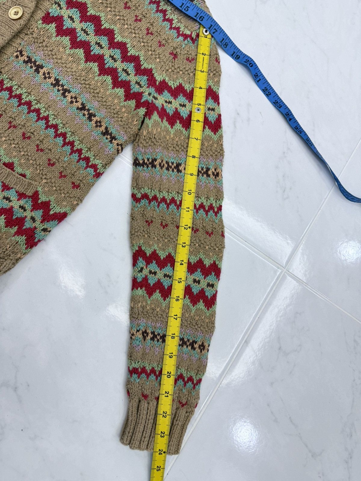 Polo Ralph Lauren RARE🔥Vintage RALPH LAUREN Shawl Collar Knitted Navajo Motive Size US M / EU 48-50 / 2 - 15 Thumbnail